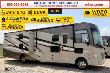 /FL 1/19/15 &lt;a href=&quot;http://www.mhsrv.com/coachmen-rv/&quot;&gt;&lt;img src=&quot;http://www.mhsrv.com/images/sold-coachmen.jpg&quot; width=&quot;383&quot; height=&quot;141&quot; border=&quot;0&quot; /&gt;&lt;/a&gt;
Receive a $2,000 VISA Gift Card with purchase from Motor Home Specialist while supplies last. &lt;object width=&quot;400&quot; height=&quot;300&quot;&gt;&lt;param name=&quot;movie&quot; value=&quot;//www.youtube.com/v/Bka_R_kS_Hg?version=3&amp;amp;hl=en_US&quot;&gt;&lt;/param&gt;&lt;param name=&quot;allowFullScreen&quot; value=&quot;true&quot;&gt;&lt;/param&gt;&lt;param name=&quot;allowscriptaccess&quot; value=&quot;always&quot;&gt;&lt;/param&gt;&lt;embed src=&quot;//www.youtube.com/v/Bka_R_kS_Hg?version=3&amp;amp;hl=en_US&quot; type=&quot;application/x-shockwave-flash&quot; width=&quot;400&quot; height=&quot;300&quot; allowscriptaccess=&quot;always&quot; allowfullscreen=&quot;true&quot;&gt;&lt;/embed&gt;&lt;/object&gt; 
#1 Volume Selling Motor Home Dealer in the World. Call 800-335-6054 or visit MHSRV .com for our Upfront &amp; Everyday Low Sale Prices!  M.S.R.P $135,717 - New 2015 Coachmen Mirada Model 35BH is unique to the industry because it not only boast 2 Slide-out rooms, a 39 inch TV and residential refrigerator, but also hallway bunk beds and a bath &amp; 1/2! It measures approximately 36 feet 7 inches in length. Options include the beautiful upgraded Cognac Maple wood, valve stem extensions, TV/DVD player for each bunk, DVD player in the bedroom, power drop down bunk, frameless windows, side cameras, power heated mirrors, was/electric water heater, exterior entertainment center, Travel Easy Roadside Assistance and a residential refrigerator that includes an inverter and a second auxiliary battery. Standards include a 5.5KW generator, ball bearing drawer guides, reclining/swivel pilot seats, power windshield shade, pass-thru storage, power patio awning, automatic leveling jacks, back up camera, Corian kitchen counter top, ceramic tile backsplash, 32 inch bedroom TV and much more. For additional coach information, brochure, window sticker, videos, photos, Mirada customer reviews &amp; testimonials please visit Motor Home Specialist at MHSRV .com or call 800-335-6054. At MHS we DO NOT charge any prep or orientation fees like you will find at other dealerships. All sale prices include a 200 point inspection, interior &amp; exterior wash &amp; detail of vehicle, a thorough coach orientation with an MHS technician, an RV Starter&#39;s kit, a nights stay in our delivery park featuring landscaped and covered pads with full hook-ups and much more. WHY PAY MORE?... WHY SETTLE FOR LESS? 