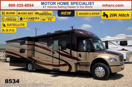 /TX 8/5/14 &lt;a href=&quot;http://www.mhsrv.com/other-rvs-for-sale/dynamax-rv/&quot;&gt;&lt;img src=&quot;http://www.mhsrv.com/images/sold-dynamax.jpg&quot; width=&quot;383&quot; height=&quot;141&quot; border=&quot;0&quot;/&gt;&lt;/a&gt; Receive a $1,000 VISA Gift Card with purchase from Motor Home Specialist while supplies last and if you purchase now through July 31st, 2014 MHSRV will donate $1,000 to the Intrepid Fallen Heroes Fund adding to our now more than $265,000 already raised!  &lt;object width=&quot;400&quot; height=&quot;300&quot;&gt;&lt;param name=&quot;movie&quot; value=&quot;http://www.youtube.com/v/fBpsq4hH-Ws?version=3&amp;amp;hl=en_US&quot;&gt;&lt;/param&gt;&lt;param name=&quot;allowFullScreen&quot; value=&quot;true&quot;&gt;&lt;/param&gt;&lt;param name=&quot;allowscriptaccess&quot; value=&quot;always&quot;&gt;&lt;/param&gt;&lt;embed src=&quot;http://www.youtube.com/v/fBpsq4hH-Ws?version=3&amp;amp;hl=en_US&quot; type=&quot;application/x-shockwave-flash&quot; width=&quot;400&quot; height=&quot;300&quot; allowscriptaccess=&quot;always&quot; allowfullscreen=&quot;true&quot;&gt;&lt;/embed&gt;&lt;/object&gt;
Family Owned &amp; Operated and the #1 Volume Selling Motor Home Dealer in the World.  MSRP $289,620. 2015 DynaMax DX3. Perhaps the most luxurious Super C bunk model motor home on the market! This Model 37BHHD is approximately 39 feet 2 inches in length with 2 slides and is powered by a 9.0L Cummins 350HP diesel engine with 1,000 lbs. of torque &amp; massive 33,000 lb. Freightliner M-2 chassis with 20,000 lb. hitch. Options include the Southern Comfort full body exterior 4-Color package, Southern Comfort interior, 2 bunk CD/DVD players, stackable washer dryer, 8 KW Onan diesel generator and MCD blinds. The DX3 also features a Early American Cherry wood package, an exterior LCD TV &amp; entertainment center, king size Serta Mattress, Jacobs C-Brake with low/off/high dash switch, Allison transmission, air brakes with 4 wheel ABS, twin 50 gallon aluminum fuel tanks, electric power windows, 4 point fully automatic hydraulic leveling jacks, remote keyless pad at entry door, 40 inch LCD TV in the living area, Blue-Ray home theater system, In-Motion satellite, Flush mounted LED ceiling lights, solid surface countertops, convection microwave, Frigidaire 23 Cu. Ft. residential french door refrigerator with pull out freezer drawer with water and ice dispenser, touch screen premium AM/FM/CD/DVD radio, GPS with color monitor, color back-up camera, two color side view cameras and a 1,800 Watt inverter. For additional coach information, brochures, window sticker, videos, photos, Dynamax reviews &amp; testimonials as well as additional information about Motor Home Specialist and our manufacturers please visit us at MHSRV .com or call 800-335-6054. At Motor Home Specialist we DO NOT charge any prep or orientation fees like you will find at other dealerships. All sale prices include a 200 point inspection, interior &amp; exterior wash &amp; detail of vehicle, a thorough coach orientation with an MHS technician, an RV Starter&#39;s kit, a nights stay in our delivery park featuring landscaped and covered pads with full hook-ups and much more. WHY PAY MORE?... WHY SETTLE FOR LESS?