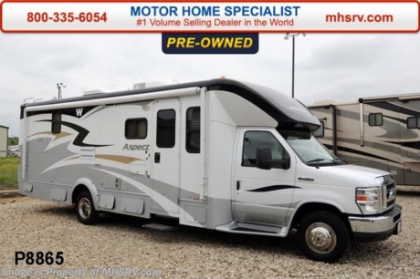 /NE 5/1/14 &lt;a href=&quot;http://www.mhsrv.com/winnebago-rvs/&quot;&gt;&lt;img src=&quot;http://www.mhsrv.com/images/sold-winnebago.jpg&quot; width=&quot;383&quot; height=&quot;141&quot; border=&quot;0&quot;/&gt;&lt;/a&gt; Used Winnebago RV for Sale- 2010 Winnebago Aspect 28B with 2 slides and 21,763 miles. This RV is approximately 29 feet in length with a Ford V10 engine, Ford 450 chassis, power mirrors with heat, power windows and locks, 4KW Onan generator with 21 hours, patio awning, slide-out room toppers, gas/electric water heater, exterior shower, fiberglass roof with ladder, 5k lb. hitch, convection microwave, surround sound system, ducted roof A/C and 2 LCD TVs. For additional information and photos please visit Motor Home Specialist at www.MHSRV .com or call 800-335-6054.