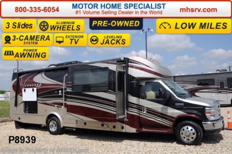 /TX 4/24/14 &lt;a href=&quot;http://www.mhsrv.com/coachmen-rv/&quot;&gt;&lt;img src=&quot;http://www.mhsrv.com/images/sold-coachmen.jpg&quot; width=&quot;383&quot; height=&quot;141&quot; border=&quot;0&quot;/&gt;&lt;/a&gt; 2013 Coachmen Concord 300TS w/3 Slide-out rooms. This luxury Class C RV measures approximately 30ft. 10in. with aluminum wheels, leveling jacks, full body paint, exterior entertainment system, LCD TV w/DVD player in bedroom, second auxiliary battery, side view cameras, removable carpet, satellite radio, swivel driver &amp; passenger seats, heated tanks, tank gate valves, 15,000 BTU A/C w/heat pump, windshield privacy cover and the Concord Value Pak which includes a 4KW Onan generator, stainless steel wheel liners, LED interior and exterior lighting, large LCD TV with speakers, power awning, roller bearing drawer glides and heated exterior mirrors with remote. A few standard features include the Ford E-450 super duty chassis, Ride-Rite air assist suspension system, exterior speakers &amp; the Azdel super light composite sidewalls. For additional information and photos please visit Motor Home Specialist at www.MHSRV .com or call 800-335-6054.