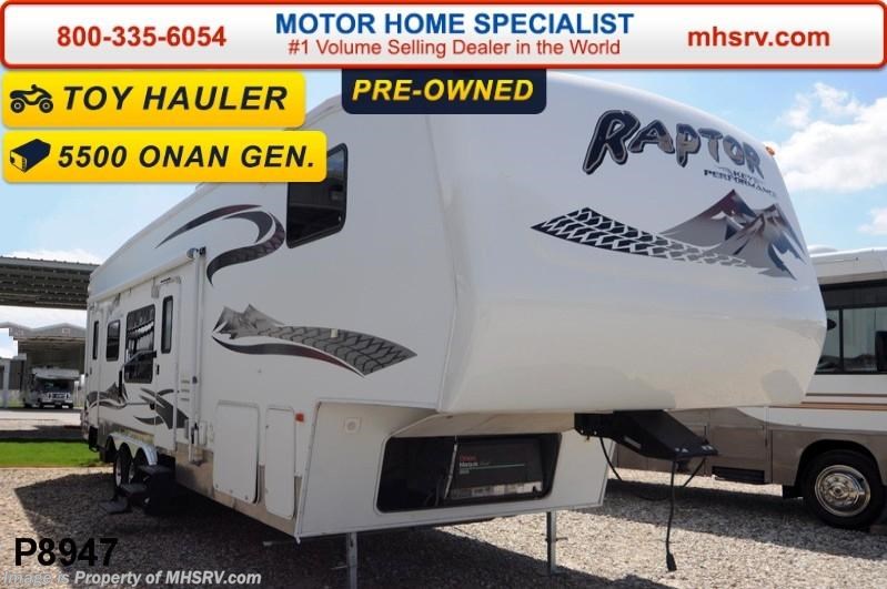 2006 Keystone Raptor Upgrades 2006 Keystone Raptor 3310 Toy Hauler W/Slide & Gen