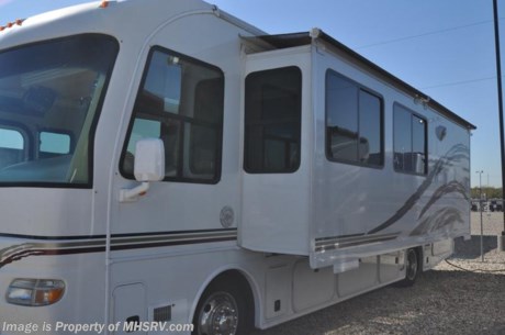 &lt;a href=&quot;http://www.mhsrv.com/other-rvs-for-sale/alfa-rv/&quot;&gt;&lt;img src=&quot;http://www.mhsrv.com/images/sold-alfa.jpg&quot; width=&quot;383&quot; height=&quot;141&quot; border=&quot;0&quot; /&gt;&lt;/a&gt;
Houston Texas RV Sales RV SOLD 5/2/10 - 2007 Alfa See Ya Founder Sooo Long model 1009 with 2 slides and only 10,795 miles. This diesel RV is approximately 36’9” in length and features a Caterpillar 300 HP diesel engine, Allison 6-speed transmission, Freightliner raised rail chassis, Xantrex inverter, Gernerac 7500 inverter, Atwood leveling jacks, Weldex back up camera system, Zenith surround sound with DVD player, TV in living room and LCD TV in bedroom, Kingdome satellite, Clarion cab radio, Coleman ducted basement A/C, 10K lb. hitch, exhaust brake, air brakes, cruise, tilt, power visors, cab fans, heated power mirrors, 6-way power driver’s chair, 3-point seat belts, full ceramic tile, VCR, Norcold 4-door refrigerator with ice maker, micro/convection oven, gas stove top, gas oven, electric/gas water heater, dual pane glass, day/night shades, booth/sleeper, J-knife sofa, 7’6” ceilings, fantastic vents, (2) ceiling fans, solid surface counters, queen bed, wardrobe closet with drawers beneath, 50 amp service, roof ladder, power steps, wheel simulators, exterior trash bin, exterior shower, air horns, slide-out awning toppers, power patio awning and more. 