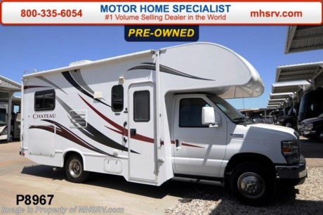 /TX 7/1/14 &lt;a href=&quot;http://www.mhsrv.com/thor-motor-coach/&quot;&gt;&lt;img src=&quot;http://www.mhsrv.com/images/sold-thor.jpg&quot; width=&quot;383&quot; height=&quot;141&quot; border=&quot;0&quot;/&gt;&lt;/a&gt; Used 2013 Thor Motor Coach Chateau Class C RV. Model 22E with Ford E-350 chassis &amp; Ford Triton V-10 engine. This unit measures approximately 23 feet 11 inches in length. Equipment includes the Chateau graphics package, LED TV on swivel, glazed wood package, wheel liners, auto transfer switch &amp; heated holding tanks. The Chateau Class C RV has an incredible list of standard features for 2013 including Mega exterior storage, an LCD TV with swivel, power windows and locks, U-shaped dinette/sleeper with seat belts, tinted coach glass, molded front cap, double door refrigerator, skylight, roof ladder, roof A/C unit, 4000 Onan Micro Quiet generator, slick fiberglass exterior, patio awning, full extension drawer glides, bedspread &amp; pillow shams and much more. FOR ADDITIONAL INFORMATION PLEASE VISIT MOTOR HOME SPECIALIST AT MHSRV .com or CALL 800-335-6054.
