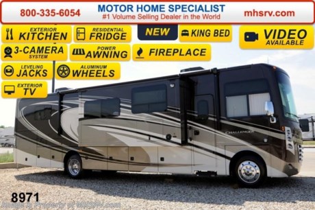 /TX 2/9/15 &lt;a href=&quot;http://www.mhsrv.com/thor-motor-coach/&quot;&gt;&lt;img src=&quot;http://www.mhsrv.com/images/sold-thor.jpg&quot; width=&quot;383&quot; height=&quot;141&quot; border=&quot;0&quot;/&gt;&lt;/a&gt;
&lt;object width=&quot;400&quot; height=&quot;300&quot;&gt;&lt;param name=&quot;movie&quot; value=&quot;http://www.youtube.com/v/8a8vkhMKqGc?version=3&amp;amp;hl=en_US&quot;&gt;&lt;/param&gt;&lt;param name=&quot;allowFullScreen&quot; value=&quot;true&quot;&gt;&lt;/param&gt;&lt;param name=&quot;allowscriptaccess&quot; value=&quot;always&quot;&gt;&lt;/param&gt;&lt;embed src=&quot;http://www.youtube.com/v/8a8vkhMKqGc?version=3&amp;amp;hl=en_US&quot; type=&quot;application/x-shockwave-flash&quot; width=&quot;400&quot; height=&quot;300&quot; allowscriptaccess=&quot;always&quot; allowfullscreen=&quot;true&quot;&gt;&lt;/embed&gt;&lt;/object&gt; #1 Volume Selling Motor Home Dealer in the World. Call 800-335-6054 or visit MHSRV .com for our Upfront &amp; Everyday Low Sale Prices!  MSRP $170,176. The new 2015 Thor Motor Coach Challenger features frameless windows, Flexsteel driver and passenger&#39;s chairs, detachable shore cord, 100 gallon fresh water tank, exterior speakers, LED lighting, beautiful decor, Whirlpool microwave, residential refrigerator, 1800 Watt inverter and a bedroom TV. This luxury RV measures approximately 38 feet 1 inch in length and features (3) slide-out rooms, free standing dinette, sofa with air bed, fireplace, king bed and a 40&quot; LCD TV with sound bar! Optional equipment includes the beautiful full body paint exterior, electric overhead Hide-Away Bunk and an exterior kitchen that includes a refrigerator, sink &amp; portable gas grill. The 2015 Thor Motor Coach Challenger also features one of the most impressive lists of standard equipment in the RV industry including a Ford Triton V-10 engine, 5-speed automatic transmission, 22-Series ford chassis with aluminum wheels, fully automatic hydraulic leveling system, electric patio awning with LED lighting, side hinged baggage doors, exterior entertainment package, iPod docking station, DVD, LCD TVs, day/night shades, solid surface kitchen counter, dual roof A/C units, 5500 Onan generator, gas/electric water heater, heated and enclosed holding tanks and much more. For additional coach information, brochure, window sticker, videos, photos, reviews &amp; testimonials please visit Motor Home Specialist at MHSRV .com or call 800-335-6054. At MHS we DO NOT charge any prep or orientation fees like you will find at other dealerships. All sale prices include a 200 point inspection, interior &amp; exterior wash &amp; detail of vehicle, a thorough coach orientation with an MHS technician, an RV Starter&#39;s kit, a nights stay in our delivery park featuring landscaped and covered pads with full hook-ups and much more. WHY PAY MORE?... WHY SETTLE FOR LESS?  &lt;object width=&quot;400&quot; height=&quot;300&quot;&gt;&lt;param name=&quot;movie&quot; value=&quot;//www.youtube.com/v/VZXdH99Xe00?hl=en_US&amp;amp;version=3&quot;&gt;&lt;/param&gt;&lt;param name=&quot;allowFullScreen&quot; value=&quot;true&quot;&gt;&lt;/param&gt;&lt;param name=&quot;allowscriptaccess&quot; value=&quot;always&quot;&gt;&lt;/param&gt;&lt;embed src=&quot;//www.youtube.com/v/VZXdH99Xe00?hl=en_US&amp;amp;version=3&quot; type=&quot;application/x-shockwave-flash&quot; width=&quot;400&quot; height=&quot;300&quot; allowscriptaccess=&quot;always&quot; allowfullscreen=&quot;true&quot;&gt;&lt;/embed&gt;&lt;/object&gt;