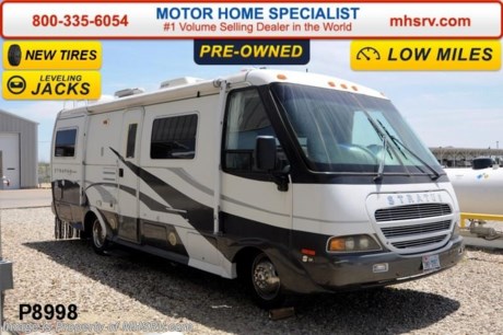 /NE 5/19/2014 **SOLD** Used R-Vision RV for Sale- 2003 R-Vision Stratus 271 with slide, all new tires and 31,474 miles. This RV is approximately 27 feet in length with a Chevrolet Vortec 8100 engine, Workhorse chassis, power mirrors with heat, 4KW Onan generator with 551 hours, patio awning, slide-out room topper, hydraulic leveling system, back up camera, exterior entertainment center, all in 1 bath, ducted roof A/C and 2 TVs. For additional information and photos please visit Motor Home Specialist at www.MHSRV .com or call 800-335-6054.