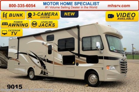 /OK 5/29/15 &lt;a href=&quot;http://www.mhsrv.com/thor-motor-coach/&quot;&gt;&lt;img src=&quot;http://www.mhsrv.com/images/sold-thor.jpg&quot; width=&quot;383&quot; height=&quot;141&quot; border=&quot;0&quot; /&gt;&lt;/a&gt;
Receive a $1,000 VISA Gift Card with purchase from Motor Home Specialist while supplies last.  Family Owned &amp; Operated and the #1 Volume Selling Motor Home Dealer in the World as well as the #1 A.C.E. Dealer in the World.  &lt;object width=&quot;400&quot; height=&quot;300&quot;&gt;&lt;param name=&quot;movie&quot; value=&quot;http://www.youtube.com/v/fBpsq4hH-Ws?version=3&amp;amp;hl=en_US&quot;&gt;&lt;/param&gt;&lt;param name=&quot;allowFullScreen&quot; value=&quot;true&quot;&gt;&lt;/param&gt;&lt;param name=&quot;allowscriptaccess&quot; value=&quot;always&quot;&gt;&lt;/param&gt;&lt;embed src=&quot;http://www.youtube.com/v/fBpsq4hH-Ws?version=3&amp;amp;hl=en_US&quot; type=&quot;application/x-shockwave-flash&quot; width=&quot;400&quot; height=&quot;300&quot; allowscriptaccess=&quot;always&quot; allowfullscreen=&quot;true&quot;&gt;&lt;/embed&gt;&lt;/object&gt; MSRP $111,086. New 2015 Thor Motor Coach A.C.E. Model EVO 30.2 Bunk Model with a full wall slide. The A.C.E. is the class A &amp; C Evolution. It Combines many of the most popular features of a class A motor home and a class C motor home to make something truly unique to the RV industry. This unit measures approximately 31 feet 4 inches in length. Optional equipment includes beautiful HD-Max exterior, exterior entertainment center, TV &amp; DVD player in bedroom, (2) LCD TV&#39;s w/DVD player in bunk beds, (2) 12V attic fans, second auxiliary battery and a 15.0 BUT A/C IPO 13.5 BTU. The A.C.E. also features a Ford Triton V-10 engine, frameless windows, power charging station, drop down overhead bunk, power side mirrors with integrated side view cameras, hydraulic leveling jacks, a mud-room, exterior mega-storage, roof ladder, 4000 Onan Micro-Quiet generator, electric patio awning with integrated LED lights, AM/FM/CD, reclining swivel leatherette captain&#39;s chairs, stainless steel wheel liners, hitch, booth dinette, systems control center, valve stem extenders, refrigerator, microwave, water heater, one-piece windshield with &quot;20/20 vision&quot; front cap that helps eliminate heat and sunlight from getting into the drivers vision, floor level cockpit window for better visibility while turning, a &quot;below floor&quot; furnace and water heater helping keep the noise to an absolute minimum and the exhaust away from the kids and pets, cockpit mirrors, slide-out workstation in the dash and much more.  For additional coach information, brochures, window sticker, videos, photos, A.C.E. reviews &amp; testimonials as well as additional information about Motor Home Specialist and our manufacturers please visit us at MHSRV .com or call 800-335-6054. At Motor Home Specialist we DO NOT charge any prep or orientation fees like you will find at other dealerships. All sale prices include a 200 point inspection, interior &amp; exterior wash &amp; detail of vehicle, a thorough coach orientation with an MHS technician, an RV Starter&#39;s kit, a nights stay in our delivery park featuring landscaped and covered pads with full hook-ups and much more. WHY PAY MORE?... WHY SETTLE FOR LESS?