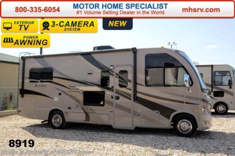 /CO 9/22/14 &lt;a href=&quot;http://www.mhsrv.com/thor-motor-coach/&quot;&gt;&lt;img src=&quot;http://www.mhsrv.com/images/sold-thor.jpg&quot; width=&quot;383&quot; height=&quot;141&quot; border=&quot;0&quot;/&gt;&lt;/a&gt; Family Owned &amp; Operated and the #1 Volume Selling Motor Home Dealer in the World as well as the #1 Thor Motor Coach Dealer in the World. Thor Motor Coach has done it again with the world&#39;s first RUV! (Recreational Utility Vehicle) Check out the new 2015 Thor Motor Coach Axis RUV Model 24.1 with Slide-Out Room! MSRP $97,196. The Axis combines Style, Function, Affordability &amp; Innovation like no other RV available in the industry today! It is powered by a Ford Triton V-10 engine and built on the Ford E-350 Super Duty chassis providing a lower center of gravity and ease of drivability normally found only in a class C RV, but now available in this mini class A motor home measuring approximately 25 ft. 6 inches. Taking superior drivability even one step further, the Axis will also feature something normally only found in a high-end luxury diesel pusher motor coach... an Independent Front Suspension system! With a style all its own the Axis will provide superior handling and fuel economy and appeal to couples &amp; family RVers as well. The uniquely designed rear twin beds easily convert into a huge oversized master bed. You will also find another full size power drop down bunk with air mattress above the cockpit and a large sofa/sleeper with air mattress complete with cup holders. Amazingly, the Axis not only  pulls off a spacious living room, kitchen &amp; bathroom, but also provides a wealth of closet, drawer and even pass-through exterior storage. Optional equipment includes the HD-Max colored sidewalls and graphics, TV/DVD player combo in bedroom, exterior TV, (2) 12V attic fans, 15.0 BTU A/C upgrade, heated holding tanks, microwave and 3-burner high output range with oven and a second auxiliary battery. You will also be pleased to find a host of feature appointments that include tinted and frameless windows, a power patio awning with LED lights, living room TV, LED ceiling lights, Onan 4000 generator, gas/electric water heater, a rear ladder, chrome power and heated mirrors with integrated side-view cameras, back-up camera, 5,000lb. trailer hitch, valve stem extensions, two-tone leatherette furniture and captain&#39;s chairs with designer accents, cabinet doors with designer door fronts and a spacious cockpit design with unparalleled visibility as well as a fold out map/laptop table and an additional cab table that can easily be stored when traveling. For additional coach information, brochures, window sticker, videos, photos, Axis reviews &amp; testimonials as well as additional information about Motor Home Specialist and our manufacturers please visit us at MHSRV .com or call 800-335-6054. At Motor Home Specialist we DO NOT charge any prep or orientation fees like you will find at other dealerships. All sale prices include a 200 point inspection, interior &amp; exterior wash &amp; detail of vehicle, a thorough coach orientation with an MHS technician, an RV Starter&#39;s kit, a nights stay in our delivery park featuring landscaped and covered pads with full hook-ups and much more. WHY PAY MORE?... WHY SETTLE FOR LESS?