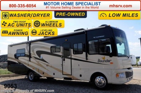/tx 5/30/14 &lt;a href=&quot;http://www.mhsrv.com/fleetwood-rvs/&quot;&gt;&lt;img src=&quot;http://www.mhsrv.com/images/sold-fleetwood.jpg&quot; width=&quot;383&quot; height=&quot;141&quot; border=&quot;0&quot;/&gt;&lt;/a&gt; Used Fleetwood RV for Sale-  2007 Fleetwood Bounder 35E with 2 slides and 19,573 miles. This split bath RV is approximately 36 feet in length with a Ford Triton V10 engine, Ford chassis, 5.5 Onan generator, slide-out room toppers, gas/electric water heater, aluminum wheels, exterior shower, automatic hydraulic leveling system, back up camera, dual pane windows, convection microwave, washer/dryer combo, 2 ducted roof A/Cs with heat pumps &amp; 2 TVs. For additional information and photos please visit Motor Home Specialist at www.MHSRV .com or call 800-335-6054.
