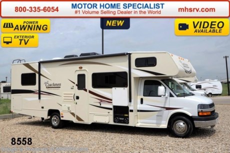 SOLD TX 10-24-14 Family Owned &amp; Operated and the #1 Volume Selling Motor Home Dealer in the World as well as the #1 Coachmen Dealer in the World. &lt;object width=&quot;400&quot; height=&quot;300&quot;&gt;&lt;param name=&quot;movie&quot; value=&quot;//www.youtube.com/v/Up9m210doqE?version=3&amp;amp;hl=en_US&quot;&gt;&lt;/param&gt;&lt;param name=&quot;allowFullScreen&quot; value=&quot;true&quot;&gt;&lt;/param&gt;&lt;param name=&quot;allowscriptaccess&quot; value=&quot;always&quot;&gt;&lt;/param&gt;&lt;embed src=&quot;//www.youtube.com/v/Up9m210doqE?version=3&amp;amp;hl=en_US&quot; type=&quot;application/x-shockwave-flash&quot; width=&quot;400&quot; height=&quot;300&quot; allowscriptaccess=&quot;always&quot; allowfullscreen=&quot;true&quot;&gt;&lt;/embed&gt;&lt;/object&gt;  MSRP $83,256. New 2015 Coachmen Freelander Model 28QB. This Class C RV measures approximately 30 feet 9 inches in length and features a tremendous amount of living &amp; storage area. This beautiful RV includes the Anniversary package featuring high gloss colored fiberglass sidewalls, fiberglass running boards, tinted windows, 3 burner range with oven, stainless steel wheel inserts, AM/FM stereo, rear ladder, Travel East Roadside Assistance, 50 gallon fresh water tank, 5,000 lb. hitch, glass shower door, Onan generator, 80 inch long bed, roller bearing drawer glides, Azdel Composite sidewall and Thermofoil countertops. Additional options include the all new Platinum wood color, exterior privacy windshield cover, air assisted suspension, spare tire, 15K BTU A/C with heat pump, exterior entertainment center and 24&quot; LCD TV w/DVD, as well as the Freelander Premier Package which including an electric awning, back-up camera, child safety net and ladder and heated holding tanks.  The Coachmen Freelander RV also features a Chevy 4500 series chassis, 6.0L Vortec V-8, 6-speed automatic transmission, 57 gallon fuel tank and more. For additional coach information, brochures, window sticker, videos, photos, Freelander reviews &amp; testimonials as well as additional information about Motor Home Specialist and our manufacturers please visit us at MHSRV .com or call 800-335-6054. At Motor Home Specialist we DO NOT charge any prep or orientation fees like you will find at other dealerships. All sale prices include a 200 point inspection, interior &amp; exterior wash &amp; detail of vehicle, a thorough coach orientation with an MHS technician, an RV Starter&#39;s kit, a nights stay in our delivery park featuring landscaped and covered pads with full hook-ups and much more. WHY PAY MORE?... WHY SETTLE FOR LESS?