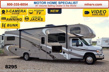 /TX 2/23/15 &lt;a href=&quot;http://www.mhsrv.com/thor-motor-coach/&quot;&gt;&lt;img src=&quot;http://www.mhsrv.com/images/sold-thor.jpg&quot; width=&quot;383&quot; height=&quot;141&quot; border=&quot;0&quot;/&gt;&lt;/a&gt;
Receive a $1,000 VISA Gift Card with purchase from Motor Home Specialist . Offer ends Feb. 28th, 2015.   Family Owned &amp; Operated and the #1 Volume Selling Motor Home Dealer in the World as well as the #1 Thor Motor Coach Dealer in the World.  &lt;object width=&quot;400&quot; height=&quot;300&quot;&gt;&lt;param name=&quot;movie&quot; value=&quot;//www.youtube.com/v/zb5_686Rceo?version=3&amp;amp;hl=en_US&quot;&gt;&lt;/param&gt;&lt;param name=&quot;allowFullScreen&quot; value=&quot;true&quot;&gt;&lt;/param&gt;&lt;param name=&quot;allowscriptaccess&quot; value=&quot;always&quot;&gt;&lt;/param&gt;&lt;embed src=&quot;//www.youtube.com/v/zb5_686Rceo?version=3&amp;amp;hl=en_US&quot; type=&quot;application/x-shockwave-flash&quot; width=&quot;400&quot; height=&quot;300&quot; allowscriptaccess=&quot;always&quot; allowfullscreen=&quot;true&quot;&gt;&lt;/embed&gt;&lt;/object&gt;  MSRP $110,414. New 2015 Thor Motor Coach Four Winds Class C RV. Model 31E bunk house with Ford E-450 chassis, Ford Triton V-10 engine, automatic hydraulic leveling jacks, bedroom TV, frameless windows and measures approximately 32 feet 7 inches in length. The Four Winds 31E features the Premier Package which includes solid surface kitchen countertop with pressed dinette top, roller shades, power charging center for electronics, enclosed area for sewer tank valves, water filter system, LED ceiling lights, black tank flush, 30 inch over the range microwave and exterior speakers. Optional equipment includes the HD-Max exterior, (2) LCD TVs with DVD player in bunk beds, exterior entertainment center, leatherette sofa, child safety tether, power attic fan in bedroom, upgraded 15,000 BTU A/C, second auxiliary battery, spare tire, heated remote exterior mirrors with integrated side view cameras, power driver&#39;s chair, leatherette driver &amp; passenger chairs, cockpit carpet mat and wood dash applique. The Four Winds 31E Class C RV has an incredible list of standard features including power windows and locks, bedroom TV, 3 burner high output range top with oven, gas/electric water heater, holding tanks with heat pads, auto transfer switch, wheel liners, valve stem extenders, keyless entry, automatic electric patio awning, back-up monitor, double door refrigerator, roof ladder, 4000 Onan Micro Quiet generator, slick fiberglass exterior, full extension drawer glides, bedspread &amp; pillow shams and much more. For additional coach information, brochures, window sticker, videos, photos, Four Winds reviews &amp; testimonials as well as additional information about Motor Home Specialist and our manufacturers please visit us at MHSRV .com or call 800-335-6054. At Motor Home Specialist we DO NOT charge any prep or orientation fees like you will find at other dealerships. All sale prices include a 200 point inspection, interior &amp; exterior wash &amp; detail of vehicle, a thorough coach orientation with an MHS technician, an RV Starter&#39;s kit, a nights stay in our delivery park featuring landscaped and covered pads with full hook-ups and much more. WHY PAY MORE?... WHY SETTLE FOR LESS? &lt;object width=&quot;400&quot; height=&quot;300&quot;&gt;&lt;param name=&quot;movie&quot; value=&quot;//www.youtube.com/v/VZXdH99Xe00?hl=en_US&amp;amp;version=3&quot;&gt;&lt;/param&gt;&lt;param name=&quot;allowFullScreen&quot; value=&quot;true&quot;&gt;&lt;/param&gt;&lt;param name=&quot;allowscriptaccess&quot; value=&quot;always&quot;&gt;&lt;/param&gt;&lt;embed src=&quot;//www.youtube.com/v/VZXdH99Xe00?hl=en_US&amp;amp;version=3&quot; type=&quot;application/x-shockwave-flash&quot; width=&quot;400&quot; height=&quot;300&quot; allowscriptaccess=&quot;always&quot; allowfullscreen=&quot;true&quot;&gt;&lt;/embed&gt;&lt;/object&gt;
