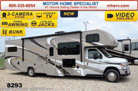 /TX 8/25/14 &lt;a href=&quot;http://www.mhsrv.com/thor-motor-coach/&quot;&gt;&lt;img src=&quot;http://www.mhsrv.com/images/sold-thor.jpg&quot; width=&quot;383&quot; height=&quot;141&quot; border=&quot;0&quot;/&gt;&lt;/a&gt; World&#39;s RV Show Sale Priced Now Through Sept 6th. Call 800-335-6054 for Details. Family Owned &amp; Operated and the #1 Volume Selling Motor Home Dealer in the World as well as the #1 Thor Motor Coach Dealer in the World.  &lt;object width=&quot;400&quot; height=&quot;300&quot;&gt;&lt;param name=&quot;movie&quot; value=&quot;//www.youtube.com/v/zb5_686Rceo?version=3&amp;amp;hl=en_US&quot;&gt;&lt;/param&gt;&lt;param name=&quot;allowFullScreen&quot; value=&quot;true&quot;&gt;&lt;/param&gt;&lt;param name=&quot;allowscriptaccess&quot; value=&quot;always&quot;&gt;&lt;/param&gt;&lt;embed src=&quot;//www.youtube.com/v/zb5_686Rceo?version=3&amp;amp;hl=en_US&quot; type=&quot;application/x-shockwave-flash&quot; width=&quot;400&quot; height=&quot;300&quot; allowscriptaccess=&quot;always&quot; allowfullscreen=&quot;true&quot;&gt;&lt;/embed&gt;&lt;/object&gt;  MSRP $110,414. New 2015 Thor Motor Coach Four Winds Class C RV. Model 31E bunk house with Ford E-450 chassis, Ford Triton V-10 engine, automatic hydraulic leveling jacks, bedroom TV, frameless windows and measures approximately 32 feet 7 inches in length. The Four Winds 31E features the Premier Package which includes solid surface kitchen countertop with pressed dinette top, roller shades, power charging center for electronics, enclosed area for sewer tank valves, water filter system, LED ceiling lights, black tank flush, 30 inch over the range microwave and exterior speakers. Optional equipment includes the HD-Max exterior, cabover entertainment center with a 39&quot; TV/DVD &amp; Soundbar, (2) LCD TVs with DVD player in bunk beds, exterior entertainment center, leatherette sofa, child safety tether, power attic fan in bedroom, upgraded 15,000 BTU A/C, second auxiliary battery, spare tire, heated remote exterior mirrors with integrated side view cameras, power driver&#39;s chair, leatherette driver &amp; passenger chairs, cockpit carpet mat and wood dash applique. The Four Winds 31E Class C RV has an incredible list of standard features including power windows and locks, bedroom TV, 3 burner high output range top with oven, gas/electric water heater, holding tanks with heat pads, auto transfer switch, wheel liners, valve stem extenders, keyless entry, automatic electric patio awning, back-up monitor, double door refrigerator, roof ladder, 4000 Onan Micro Quiet generator, slick fiberglass exterior, full extension drawer glides, bedspread &amp; pillow shams and much more. For additional coach information, brochures, window sticker, videos, photos, Four Winds reviews &amp; testimonials as well as additional information about Motor Home Specialist and our manufacturers please visit us at MHSRV .com or call 800-335-6054. At Motor Home Specialist we DO NOT charge any prep or orientation fees like you will find at other dealerships. All sale prices include a 200 point inspection, interior &amp; exterior wash &amp; detail of vehicle, a thorough coach orientation with an MHS technician, an RV Starter&#39;s kit, a nights stay in our delivery park featuring landscaped and covered pads with full hook-ups and much more. WHY PAY MORE?... WHY SETTLE FOR LESS?