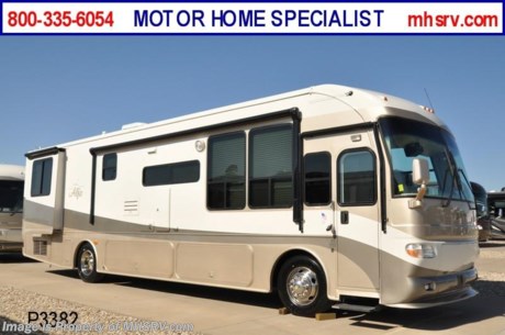 &lt;a href=&quot;http://www.mhsrv.com/other-rvs-for-sale/alfa-rv/&quot;&gt;&lt;img src=&quot;http://www.mhsrv.com/images/sold-alfa.jpg&quot; width=&quot;383&quot; height=&quot;141&quot; border=&quot;0&quot; /&gt;&lt;/a&gt;
SOLD - Houston Texas RV Sales - 12/15/09 - 2007 Alfa See Ya model 40 LS with 3 slides and only 3,317 miles.  This RV is approximately 40’2” in length and features a Mercedes 330 HP diesel engine, Allison 6-speed transmission, Freightliner raised rail chassis, inverter, 7500 diesel generator with auto start, Atwood leveling jacks, Weldex back up camera system with audio, Kenwood surround sound with DVD player, (2) TVs in living, LCD TV in bedroom, exterior LCD TV, Kingdome satellite, Clarion cab radio, ducted basement A/C unit, 10K lb. hitch, engine brake, air brakes, cruise, tilt, Smart Wheel, power visors, 3-point seatbelts, 6-way power drivers chair, cab fans, power mirrors with heat, Clarion 6-disc CD changer, ceramic tile, VCR, micro/convection oven, gas stove top, gas oven, Norcold 4-door refrigerator with ice maker, electric/gas water heater, stacked washer/dryer, dinette with 2 additional chairs, (2) euro-chairs, J-knife sofa, 7’6” ceilings, fantastic vents, ceiling fan, solid surface counters, king bed, (2) half wardrobe closets with drawers and a center with shelves, (2) pull out cargo trays, exterior freezer/fridge, 50 amp service, roof ladder, power steps, exterior trash bin, (2) small slide drawers, exterior shower, exterior speakers, air horns, slide-out awning toppers, power patio awning and more.