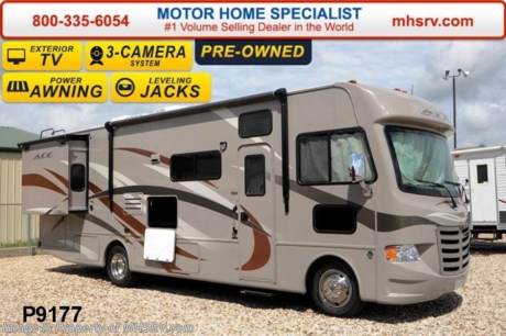 /MT 7/14/14 &lt;a href=&quot;http://www.mhsrv.com/thor-motor-coach/&quot;&gt;&lt;img src=&quot;http://www.mhsrv.com/images/sold-thor.jpg&quot; width=&quot;383&quot; height=&quot;141&quot; border=&quot;0&quot; /&gt;&lt;/a&gt; Used 2014 Thor Motor Coach A.C.E. Model 30.1 with (2) slide-out rooms. The A.C.E. is the class A &amp; C Evolution. It Combines many of the most popular features of a class A motor home and a class C motor home to make something truly unique to the RV industry. This unit measures approximately 30 feet 10 inches in length. Featured equipment includes beautiful Lucky Penny HD-Max exterior, exterior TV, heated power side mirrors with integrated side view cameras, LCD TV &amp; DVD player in master bedroom, upgraded 15.0 BTU ducted roof A/C unit, hydraulic leveling jacks, second auxiliary battery and attic fan in bathroom. The A.C.E. also features a large LCD TV, drop down overhead bunk, a mud-room, a Ford Triton V-10 engine and much more. FOR ADDITIONAL INFORMATION, PHOTOS &amp; MORE PLEASE CALL 800-335-6054 or VISIT MHSRV .com 