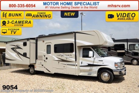 /TX 1/1/15 &lt;a href=&quot;http://www.mhsrv.com/coachmen-rv/&quot;&gt;&lt;img src=&quot;http://www.mhsrv.com/images/sold-coachmen.jpg&quot; width=&quot;383&quot; height=&quot;141&quot; border=&quot;0&quot;/&gt;&lt;/a&gt;
Receive a $2,000 VISA Gift Card with purchase from Motor Home Specialist while supplies last. MHSRV is donating $1,000 to Cook Children&#39;s Hospital for every new RV sold in the month of December, 2014 helping surpass our 3rd annual goal total of over 1/2 million dollars!  Family Owned &amp; Operated and the #1 Volume Selling Motor Home Dealer in the World as well as the #1 Coachmen in the World. &lt;object width=&quot;400&quot; height=&quot;300&quot;&gt;&lt;param name=&quot;movie&quot; value=&quot;//www.youtube.com/v/rUwAfncaG3M?version=3&amp;amp;hl=en_US&quot;&gt;&lt;/param&gt;&lt;param name=&quot;allowFullScreen&quot; value=&quot;true&quot;&gt;&lt;/param&gt;&lt;param name=&quot;allowscriptaccess&quot; value=&quot;always&quot;&gt;&lt;/param&gt;&lt;embed src=&quot;//www.youtube.com/v/rUwAfncaG3M?version=3&amp;amp;hl=en_US&quot; type=&quot;application/x-shockwave-flash&quot; width=&quot;400&quot; height=&quot;300&quot; allowscriptaccess=&quot;always&quot; allowfullscreen=&quot;true&quot;&gt;&lt;/embed&gt;&lt;/object&gt;  MSRP $101,562. New 2015 Coachmen Leprechaun Bunk Model. Model 320BHF. This Luxury Class C RV measures approximately 32 feet 11 inches in length. This beautiful RV includes the Anniversary package featuring tinted windows, fiberglass counter tops, rear ladder, upgraded sofa, child safety net and ladder (not available with front entertainment center), 3 camera monitoring system, power awning, 50 gallon freshwater tank, 5K lb. hitch &amp; wire, slide-out awnings, glass shower door, Onan generator, 80&quot; long bed, night shades, roller bearing drawer glides, &amp; Azdel composite sidewalls. Options include molded front cap, spare tire, swivel driver seat, exterior privacy windshield cover, 15K BTU A/C with heat pump, air assist suspension, exterior entertainment center, and the entertainment package featuring a large Coach TV/DVD player &amp; two bunk TVs with DVD players. This amazing class C also features the Leprechaun Luxury package including driver &amp; passenger leatherette seat covers, heated and remote mirrors, convection microwave, wood grain dash applique, upgraded Serta mattress, 6 gallon gas/electric water heater, dual coach batteries, cabover &amp; bedroom power roof vents and heated tank pads.  The Coachmen Leprechaun 320BHF RV is powered by a Ford Triton V-10 engine and E-450 Super Duty chassis.  For additional coach information, brochures, window sticker, videos, photos, Leprechaun reviews &amp; testimonials as well as additional information about Motor Home Specialist and our manufacturers please visit us at MHSRV .com or call 800-335-6054. At Motor Home Specialist we DO NOT charge any prep or orientation fees like you will find at other dealerships. All sale prices include a 200 point inspection, interior &amp; exterior wash &amp; detail of vehicle, a thorough coach orientation with an MHS technician, an RV Starter&#39;s kit, a nights stay in our delivery park featuring landscaped and covered pads with full hook-ups and much more. WHY PAY MORE?... WHY SETTLE FOR LESS? &lt;object width=&quot;400&quot; height=&quot;300&quot;&gt;&lt;param name=&quot;movie&quot; value=&quot;http://www.youtube.com/v/fBpsq4hH-Ws?version=3&amp;amp;hl=en_US&quot;&gt;&lt;/param&gt;&lt;param name=&quot;allowFullScreen&quot; value=&quot;true&quot;&gt;&lt;/param&gt;&lt;param name=&quot;allowscriptaccess&quot; value=&quot;always&quot;&gt;&lt;/param&gt;&lt;embed src=&quot;http://www.youtube.com/v/fBpsq4hH-Ws?version=3&amp;amp;hl=en_US&quot; type=&quot;application/x-shockwave-flash&quot; width=&quot;400&quot; height=&quot;300&quot; allowscriptaccess=&quot;always&quot; allowfullscreen=&quot;true&quot;&gt;&lt;/embed&gt;&lt;/object&gt;