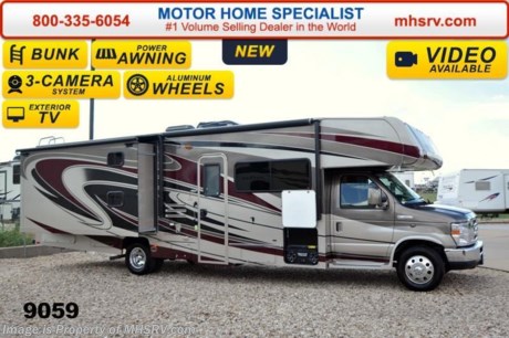 /TX 4/20/15 &lt;a href=&quot;http://www.mhsrv.com/coachmen-rv/&quot;&gt;&lt;img src=&quot;http://www.mhsrv.com/images/sold-coachmen.jpg&quot; width=&quot;383&quot; height=&quot;141&quot; border=&quot;0&quot;/&gt;&lt;/a&gt;
 Receive a $2,000 VISA Gift Card with purchase from Motor Home Specialist while supplies last.  Family Owned &amp; Operated and the #1 Volume Selling Motor Home Dealer in the World as well as the #1 Coachmen in the World. &lt;object width=&quot;400&quot; height=&quot;300&quot;&gt;&lt;param name=&quot;movie&quot; value=&quot;//www.youtube.com/v/rUwAfncaG3M?version=3&amp;amp;hl=en_US&quot;&gt;&lt;/param&gt;&lt;param name=&quot;allowFullScreen&quot; value=&quot;true&quot;&gt;&lt;/param&gt;&lt;param name=&quot;allowscriptaccess&quot; value=&quot;always&quot;&gt;&lt;/param&gt;&lt;embed src=&quot;//www.youtube.com/v/rUwAfncaG3M?version=3&amp;amp;hl=en_US&quot; type=&quot;application/x-shockwave-flash&quot; width=&quot;400&quot; height=&quot;300&quot; allowscriptaccess=&quot;always&quot; allowfullscreen=&quot;true&quot;&gt;&lt;/embed&gt;&lt;/object&gt;  MSRP $110,820. New 2015 Coachmen Leprechaun Bunk Model. Model 320BHF. This Luxury Class C RV measures approximately 32 feet 11 inches in length. This beautiful RV includes the Anniversary package featuring tinted windows, fiberglass counter tops, rear ladder, upgraded sofa, child safety net and ladder (not available with front entertainment center), 3 camera monitoring system, power awning, 50 gallon freshwater tank, 5K lb. hitch &amp; wire, slide-out awnings, glass shower door, Onan generator, 80&quot; long bed, night shades, roller bearing drawer glides, &amp; Azdel composite sidewalls. Options include beautiful full body paint, molded front cap, spare tire, swivel driver seat, exterior privacy windshield cover, aluminum rims, 15K BTU A/C, air assist suspension, exterior entertainment center, bedroom TV and the entertainment package featuring a large Coach TV/DVD player &amp; two bunk TVs with DVD players. This amazing class C also features the Leprechaun Luxury package including driver &amp; passenger leatherette seat covers, heated and remote mirrors, convection microwave, wood grain dash applique, upgraded Serta mattress, 6 gallon gas/electric water heater, dual coach batteries, cabover &amp; bedroom power roof vents and heated tank pads.  The Coachmen Leprechaun 320BHF RV is powered by a Ford Triton V-10 engine and E-450 Super Duty chassis.  For additional coach information, brochures, window sticker, videos, photos, Leprechaun reviews &amp; testimonials as well as additional information about Motor Home Specialist and our manufacturers please visit us at MHSRV .com or call 800-335-6054. At Motor Home Specialist we DO NOT charge any prep or orientation fees like you will find at other dealerships. All sale prices include a 200 point inspection, interior &amp; exterior wash &amp; detail of vehicle, a thorough coach orientation with an MHS technician, an RV Starter&#39;s kit, a nights stay in our delivery park featuring landscaped and covered pads with full hook-ups and much more. WHY PAY MORE?... WHY SETTLE FOR LESS? &lt;object width=&quot;400&quot; height=&quot;300&quot;&gt;&lt;param name=&quot;movie&quot; value=&quot;http://www.youtube.com/v/fBpsq4hH-Ws?version=3&amp;amp;hl=en_US&quot;&gt;&lt;/param&gt;&lt;param name=&quot;allowFullScreen&quot; value=&quot;true&quot;&gt;&lt;/param&gt;&lt;param name=&quot;allowscriptaccess&quot; value=&quot;always&quot;&gt;&lt;/param&gt;&lt;embed src=&quot;http://www.youtube.com/v/fBpsq4hH-Ws?version=3&amp;amp;hl=en_US&quot; type=&quot;application/x-shockwave-flash&quot; width=&quot;400&quot; height=&quot;300&quot; allowscriptaccess=&quot;always&quot; allowfullscreen=&quot;true&quot;&gt;&lt;/embed&gt;&lt;/object&gt;