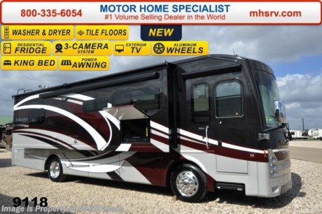 /TX 2/9/15 &lt;a href=&quot;http://www.mhsrv.com/thor-motor-coach/&quot;&gt;&lt;img src=&quot;http://www.mhsrv.com/images/sold-thor.jpg&quot; width=&quot;383&quot; height=&quot;141&quot; border=&quot;0&quot;/&gt;&lt;/a&gt;
Receive a $5,000 VISA Gift Card with purchase from Motor Home Specialist . Offer ends Feb. 28th, 2015.   Family Owned &amp; Operated and the #1 Volume Selling Motor Home Dealer in the World as well as the #1 Thor Motor Coach in the World. &lt;object width=&quot;400&quot; height=&quot;300&quot;&gt;&lt;param name=&quot;movie&quot; value=&quot;http://www.youtube.com/v/fBpsq4hH-Ws?version=3&amp;amp;hl=en_US&quot;&gt;&lt;/param&gt;&lt;param name=&quot;allowFullScreen&quot; value=&quot;true&quot;&gt;&lt;/param&gt;&lt;param name=&quot;allowscriptaccess&quot; value=&quot;always&quot;&gt;&lt;/param&gt;&lt;embed src=&quot;http://www.youtube.com/v/fBpsq4hH-Ws?version=3&amp;amp;hl=en_US&quot; type=&quot;application/x-shockwave-flash&quot; width=&quot;400&quot; height=&quot;300&quot; allowscriptaccess=&quot;always&quot; allowfullscreen=&quot;true&quot;&gt;&lt;/embed&gt;&lt;/object&gt;    MSRP $288,152.  New 2015 Thor Motor Coach Tuscany with 3 slides including a passenger side full wall slide. Model 34ST. This luxury diesel motorhome measures approximately 35 feet and 4 inches in length and is highlighted a large LED TV, over sized shower, king bed, residential refrigerator, stack washer/dryer, 360 HP Cummins Engine w/800 ft lb. torque, Freightliner XC raised rail chassis, 8 KW Onan diesel generator and a 2000 Watt inverter w/100 Amp charge. Options include an exterior entertainment center, Winegard Trav&#39;ler HD Satellite, 32&quot; LCD TV in overhead and beautiful full body paint.  The Tuscany has one of the most impressive selection of standard features including an Allison 6-speed automatic transmission, high polished aluminum wheels, dual fuel fills, 10,000 lb. hitch, automatic leveling jacks, tinted one piece windshield, invisible bra, slide-out room awning, full basement pass-through storage, side hinge baggage doors, electric windshield solar &amp; privacy roller shade, LED ceiling lighting, hardwood cabinets, chrome power mirrors with heat, electric step well cover, large LCD TV in bedroom, 3-camera monitoring system, home theater system with Blu-Ray DVD, tile flooring, automatic generator start, microwave/convection oven, energy management system as well as heated &amp; enclosed holding tanks and MUCH more.  For additional coach information, brochures, window sticker, videos, photos, Tuscany reviews &amp; testimonials as well as additional information about Motor Home Specialist and our manufacturers please visit us at MHSRV .com or call 800-335-6054. At Motor Home Specialist we DO NOT charge any prep or orientation fees like you will find at other dealerships. All sale prices include a 200 point inspection, interior &amp; exterior wash &amp; detail of vehicle, a thorough coach orientation with an MHS technician, an RV Starter&#39;s kit, a nights stay in our delivery park featuring landscaped and covered pads with full hook-ups and much more. WHY PAY MORE?... WHY SETTLE FOR LESS?