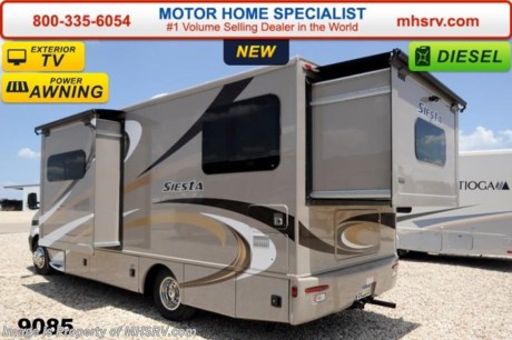 /TX 8/5/14 &lt;a href=&quot;http://www.mhsrv.com/thor-motor-coach/&quot;&gt;&lt;img src=&quot;http://www.mhsrv.com/images/sold-thor.jpg&quot; width=&quot;383&quot; height=&quot;141&quot; border=&quot;0&quot;/&gt;&lt;/a&gt; If you purchase now through July 31st, 2014 MHSRV will donate $1,000 to the Intrepid Fallen Heroes Fund adding to our now more than $265,000 already raised!  Sale Price at MHSRV .com or Call 800-335-6054. Family Owned &amp; Operated and the #1 Volume Selling Motor Home Dealer in the World as well as the #1 Thor Motor Coach Dealer in the World.  MSRP $115,052. New 2015 Thor Motor Coach Four Winds Siesta Sprinter Diesel. Model 24SR. This RV measures approximately 24 ft. 10in. in length &amp; features 2 slide-out rooms, frameless windows and a large mid-ship TV on a slide. Optional equipment includes the beautiful HD-Max exterior, LCD TV in bedroom, wood dash appliqu&#233;, holding tanks with heat pads, exterior TV &amp; second auxiliary battery.  The all new 2015 Four Winds Siesta Sprinter also features a turbo diesel engine, AM/FM/CD, power windows &amp; locks, keyless entry &amp; much more. For additional coach information, brochures, window sticker, videos, photos, Four Winds reviews &amp; testimonials as well as additional information about Motor Home Specialist and our manufacturers please visit us at MHSRV .com or call 800-335-6054. At Motor Home Specialist we DO NOT charge any prep or orientation fees like you will find at other dealerships. All sale prices include a 200 point inspection, interior &amp; exterior wash &amp; detail of vehicle, a thorough coach orientation with an MHS technician, an RV Starter&#39;s kit, a nights stay in our delivery park featuring landscaped and covered pads with full hook-ups and much more. WHY PAY MORE?... WHY SETTLE FOR LESS?
