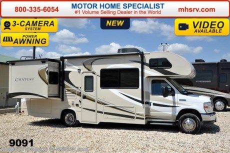 /TX 12/1/14 &lt;a href=&quot;http://www.mhsrv.com/thor-motor-coach/&quot;&gt;&lt;img src=&quot;http://www.mhsrv.com/images/sold-thor.jpg&quot; width=&quot;383&quot; height=&quot;141&quot; border=&quot;0&quot;/&gt;&lt;/a&gt;
Receive a $2,000 VISA Gift Card with purchase from Motor Home Specialist while supplies last.  Family Owned &amp; Operated and the #1 Volume Selling Motor Home Dealer in the World as well as the #1 Thor Motor Coach in the World.  &lt;object width=&quot;400&quot; height=&quot;300&quot;&gt;&lt;param name=&quot;movie&quot; value=&quot;//www.youtube.com/v/zb5_686Rceo?version=3&amp;amp;hl=en_US&quot;&gt;&lt;/param&gt;&lt;param name=&quot;allowFullScreen&quot; value=&quot;true&quot;&gt;&lt;/param&gt;&lt;param name=&quot;allowscriptaccess&quot; value=&quot;always&quot;&gt;&lt;/param&gt;&lt;embed src=&quot;//www.youtube.com/v/zb5_686Rceo?version=3&amp;amp;hl=en_US&quot; type=&quot;application/x-shockwave-flash&quot; width=&quot;400&quot; height=&quot;300&quot; allowscriptaccess=&quot;always&quot; allowfullscreen=&quot;true&quot;&gt;&lt;/embed&gt;&lt;/object&gt;  MSRP $91,889. New 2015 Thor Motor Coach Chateau Class C RV. Model 26A with slide-out, Ford E-350 chassis &amp; Ford Triton V-10 engine. This unit measures approximately 27 feet in length. Optional equipment includes the all new HD-Max exterior, convection microwave, leatherette sofa, child safety tether, upgraded A/C system, exterior shower, heated holding tanks, second auxiliary battery, wheel liners, valve stem extenders, keyless entry, spare tire, back-up monitor, heated remote exterior mirrors with integrated side view cameras, leatherette driver &amp; passenger chairs and wood dash applique. The Chateau Class C RV has an incredible list of standard features for 2015 including a gas/electric water heater, electric patio awning with LED lighting, an LCD TV, power windows and locks, tinted coach glass, molded front cap, double door refrigerator, skylight, roof ladder, roof A/C unit, 4000 Onan Micro Quiet generator, slick fiberglass exterior, full extension drawer glides, bedspread &amp; pillow shams and much more. For additional coach information, brochures, window sticker, videos, photos, Chateau reviews &amp; testimonials as well as additional information about Motor Home Specialist and our manufacturers please visit us at MHSRV .com or call 800-335-6054. At Motor Home Specialist we DO NOT charge any prep or orientation fees like you will find at other dealerships. All sale prices include a 200 point inspection, interior &amp; exterior wash &amp; detail of vehicle, a thorough coach orientation with an MHS technician, an RV Starter&#39;s kit, a nights stay in our delivery park featuring landscaped and covered pads with full hook-ups and much more. WHY PAY MORE?... WHY SETTLE FOR LESS?