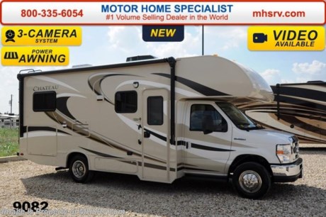 /OK 8/25/14 &lt;a href=&quot;http://www.mhsrv.com/thor-motor-coach/&quot;&gt;&lt;img src=&quot;http://www.mhsrv.com/images/sold-thor.jpg&quot; width=&quot;383&quot; height=&quot;141&quot; border=&quot;0&quot;/&gt;&lt;/a&gt; World&#39;s RV Show Sale Priced Now Through Sept 6th. Call 800-335-6054 for Details.  &lt;object width=&quot;400&quot; height=&quot;300&quot;&gt;&lt;param name=&quot;movie&quot; value=&quot;//www.youtube.com/v/zb5_686Rceo?version=3&amp;amp;hl=en_US&quot;&gt;&lt;/param&gt;&lt;param name=&quot;allowFullScreen&quot; value=&quot;true&quot;&gt;&lt;/param&gt;&lt;param name=&quot;allowscriptaccess&quot; value=&quot;always&quot;&gt;&lt;/param&gt;&lt;embed src=&quot;//www.youtube.com/v/zb5_686Rceo?version=3&amp;amp;hl=en_US&quot; type=&quot;application/x-shockwave-flash&quot; width=&quot;400&quot; height=&quot;300&quot; allowscriptaccess=&quot;always&quot; allowfullscreen=&quot;true&quot;&gt;&lt;/embed&gt;&lt;/object&gt;  #1 Volume Selling Motor Home Dealer in the World. Call 800-335-6054 or visit MHSRV .com for our Upfront &amp; Everyday Low Sale Prices!  MSRP $89,753. New 2015 Thor Motor Coach Chateau Class C RV. Model 24C with slide-out, Ford E-350 chassis &amp; Ford Triton V-10 engine. This unit measures approximately 24 feet 11 inches in length. Optional equipment includes the all new HD-Max color exterior, cabover entertainment center with TV, DVD and soundbar, convection microwave, leatherette U-Shaped dinette, child safety tether, exterior shower, heated holding tanks, second auxiliary battery, wheel liners, valve stem extenders, keyless entry, spare tire, back-up monitor, heated remote exterior mirrors with integrated side view cameras, leatherette driver &amp; passenger captain&#39;s chairs, cockpit carpet mat and wood dash applique. The Chateau Class C RV has an incredible list of standard features for 2015 including Mega exterior storage, gas/electric water heater, electric patio awning with LED lighting, an LCD TV, power windows and locks, U-shaped dinette/sleeper with seat belts, tinted coach glass, molded front cap, double door refrigerator, skylight, roof ladder, roof A/C unit, 4000 Onan Micro Quiet generator, slick fiberglass exterior, full extension drawer glides, bedspread &amp; pillow shams and much more. For additional coach information, brochure, window sticker, videos, photos, Chateau customer reviews &amp; testimonials please visit Motor Home Specialist at MHSRV .com or call 800-335-6054. At MHS we DO NOT charge any prep or orientation fees like you will find at other dealerships. All sale prices include a 200 point inspection, interior &amp; exterior wash &amp; detail of vehicle, a thorough coach orientation with an MHS technician, an RV Starter&#39;s kit, a nights stay in our delivery park featuring landscaped and covered pads with full hook-ups and much more. WHY PAY MORE?... WHY SETTLE FOR LESS? 