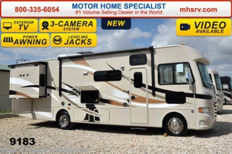 &lt;a href=&quot;http://www.mhsrv.com/thor-motor-coach/&quot;&gt;&lt;img src=&quot;http://www.mhsrv.com/images/sold-thor.jpg&quot; width=&quot;383&quot; height=&quot;141&quot; border=&quot;0&quot;/&gt;&lt;/a&gt;   Receive a $1,000 VISA Gift Card with purchase from Motor Home Specialist while supplies last.  &lt;object width=&quot;400&quot; height=&quot;300&quot;&gt;&lt;param name=&quot;movie&quot; value=&quot;http://www.youtube.com/v/fBpsq4hH-Ws?version=3&amp;amp;hl=en_US&quot;&gt;&lt;/param&gt;&lt;param name=&quot;allowFullScreen&quot; value=&quot;true&quot;&gt;&lt;/param&gt;&lt;param name=&quot;allowscriptaccess&quot; value=&quot;always&quot;&gt;&lt;/param&gt;&lt;embed src=&quot;http://www.youtube.com/v/fBpsq4hH-Ws?version=3&amp;amp;hl=en_US&quot; type=&quot;application/x-shockwave-flash&quot; width=&quot;400&quot; height=&quot;300&quot; allowscriptaccess=&quot;always&quot; allowfullscreen=&quot;true&quot;&gt;&lt;/embed&gt;&lt;/object&gt; MSRP $108,911. New 2015 Thor Motor Coach A.C.E. Model EVO 30.1 with 2 slides. The A.C.E. is the class A &amp; C Evolution. It Combines many of the most popular features of a class A motor home and a class C motor home to make something truly unique to the RV industry. This unit measures approximately 30 feet 10 inches in length. Optional equipment includes beautiful HD-Max exterior, exterior entertainment center, TV &amp; DVD player in bedroom, upgraded 15.0 BTU ducted roof A/C unit, second auxiliary battery and (2) 12V attic fans. The A.C.E. also features a Ford Triton V-10 engine, large LCD TV, frameless windows, power charging station, drop down overhead bunk, power side mirrors with integrated side view cameras, hydraulic leveling jacks, a mud-room, exterior mega-storage, roof ladder, 4000 Onan Micro-Quiet generator, electric patio awning with integrated LED lights, AM/FM/CD, reclining swivel leatherette captain&#39;s chairs, stainless steel wheel liners, hitch, booth dinette, systems control center, valve stem extenders, refrigerator, microwave, water heater, one-piece windshield with &quot;20/20 vision&quot; front cap that helps eliminate heat and sunlight from getting into the drivers vision, floor level cockpit window for better visibility while turning, a &quot;below floor&quot; furnace and water heater helping keep the noise to an absolute minimum and the exhaust away from the kids and pets, cockpit mirrors, slide-out workstation in the dash and much more.  For additional coach information, brochure, window sticker, videos, photos, reviews &amp; testimonials please visit Motor Home Specialist at MHSRV .com or call 800-335-6054. At MHS we DO NOT charge any prep or orientation fees like you will find at other dealerships. All sale prices include a 200 point inspection, interior &amp; exterior wash &amp; detail of vehicle, a thorough coach orientation with an MHS technician, an RV Starter&#39;s kit, a nights stay in our delivery park featuring landscaped and covered pads with full hook-ups and much more. WHY PAY MORE?... WHY SETTLE FOR LESS?