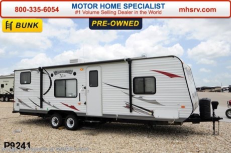 /TX 7/14 &lt;a href=&quot;http://www.mhsrv.com/travel-trailers/&quot;&gt;&lt;img src=&quot;http://www.mhsrv.com/images/sold-traveltrailer.jpg&quot; width=&quot;383&quot; height=&quot;141&quot; border=&quot;0&quot;/&gt;&lt;/a&gt; Used Forest River RV for Sale- 2013 Forest River Wildwood X-lite 275JM is approximately 27 feet in length with a power patio awning, water heater, pass-thru storage, exterior speakers, leather sofa with sleeper, booth converts to sleeper, blinds, 3 burner range, microwave, refrigerator, shower, bunk beds, ducted A/C and much more. For additional information and photos please visit Motor Home Specialist at www.MHSRV .com or call 800-335-6054.