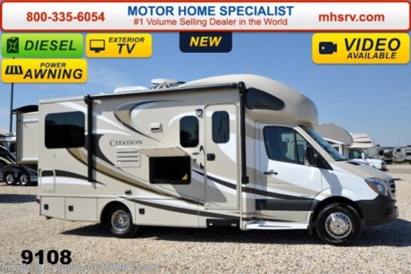 /TX 11/24/14 &lt;a href=&quot;http://www.mhsrv.com/thor-motor-coach/&quot;&gt;&lt;img src=&quot;http://www.mhsrv.com/images/sold-thor.jpg&quot; width=&quot;383&quot; height=&quot;141&quot; border=&quot;0&quot;/&gt;&lt;/a&gt;
Receive a $2,000 VISA Gift Card with purchase from Motor Home Specialist while supplies last. Family Owned &amp; Operated and the #1 Volume Selling Motor Home Dealer in the World as well as the #1 Thor Motor Coach Dealer in the World.  MSRP $121,727. New 2015 Thor Motor Coach Chateau Citation Sprinter Diesel. Model 24SR. This RV measures approximately 24 ft. 10 in. in length &amp; features 2 slide-out rooms, frameless windows and a large mid-ship TV on a slide. Optional equipment includes the beautiful HD-Max exterior, diesel generator, LCD TV in bedroom, wood dash appliqu&#233;, holding tanks with heat pads, exterior TV, attic fan &amp; second auxiliary battery.  The all new 2015 Chateau Citation Sprinter also features a turbo diesel engine, AM/FM/CD, power windows &amp; locks, keyless entry &amp; much more. For additional coach information, brochures, window sticker, videos, photos, Chateau reviews &amp; testimonials as well as additional information about Motor Home Specialist and our manufacturers please visit us at MHSRV .com or call 800-335-6054. At Motor Home Specialist we DO NOT charge any prep or orientation fees like you will find at other dealerships. All sale prices include a 200 point inspection, interior &amp; exterior wash &amp; detail of vehicle, a thorough coach orientation with an MHS technician, an RV Starter&#39;s kit, a nights stay in our delivery park featuring landscaped and covered pads with full hook-ups and much more. WHY PAY MORE?... WHY SETTLE FOR LESS?