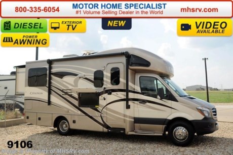 /TX 4/20/15 &lt;a href=&quot;http://www.mhsrv.com/thor-motor-coach/&quot;&gt;&lt;img src=&quot;http://www.mhsrv.com/images/sold-thor.jpg&quot; width=&quot;383&quot; height=&quot;141&quot; border=&quot;0&quot;/&gt;&lt;/a&gt;
World&#39;s RV Show Priced! Now through April 25th. Receive a $2,000 VISA Gift Card with purchase from Motor Home Specialist. Offer ends Feb. 28th, 2015. Family Owned &amp; Operated and the #1 Volume Selling Motor Home Dealer in the World as well as the #1 Thor Motor Coach Dealer in the World.  MSRP $128,665. New 2015 Thor Motor Coach Chateau Citation Sprinter Diesel. Model 24SR. This RV measures approximately 24 ft. 10in. in length &amp; features 2 slide-out rooms, frameless windows and a large mid-ship TV on a slide. Optional equipment includes the beautiful full body paint exterior, diesel generator, LCD TV in bedroom, wood dash appliqu&#233;, holding tanks with heat pads, exterior TV, attic fan &amp; second auxiliary battery.  The all new 2015 Chateau Citation Sprinter also features a turbo diesel engine, AM/FM/CD, power windows &amp; locks, keyless entry &amp; much more. For additional coach information, brochures, window sticker, videos, photos, Chateau reviews &amp; testimonials as well as additional information about Motor Home Specialist and our manufacturers please visit us at MHSRV .com or call 800-335-6054. At Motor Home Specialist we DO NOT charge any prep or orientation fees like you will find at other dealerships. All sale prices include a 200 point inspection, interior &amp; exterior wash &amp; detail of vehicle, a thorough coach orientation with an MHS technician, an RV Starter&#39;s kit, a nights stay in our delivery park featuring landscaped and covered pads with full hook-ups and much more. WHY PAY MORE?... WHY SETTLE FOR LESS?