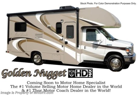 /TX 10/15/14 &lt;a href=&quot;http://www.mhsrv.com/thor-motor-coach/&quot;&gt;&lt;img src=&quot;http://www.mhsrv.com/images/sold-thor.jpg&quot; width=&quot;383&quot; height=&quot;141&quot; border=&quot;0&quot;/&gt;&lt;/a&gt;
Family Owned &amp; Operated and the #1 Volume Selling Motor Home Dealer in the World as well as the #1 Thor Motor Coach Dealer in the World. MSRP $78,707. New 2015 Thor Motor Coach Four Winds Class C RV. Model 22E with Ford E-350 chassis &amp; Ford Triton V-10 engine. This unit measures approximately 23 feet 11 inches in length. Optional equipment includes the amazing HD-Max color exterior, heated holding tanks, wheel liners and back-up monitor. The Four Winds Class C RV has an incredible list of standard features for 2015 including Mega exterior storage, power windows and locks, gas/electric water heater, large TV on a swivel in the over head cab (N/A with cab over entertainment center), auto transfer switch, power patio awning with integrated LED lighting, double door refrigerator, skylight, 4000 Onan Micro Quiet generator, slick fiberglass exterior, full extension drawer glides, roof ladder, bedspread &amp; pillow shams, power vent and much more. For additional coach information, brochures, window sticker, videos, photos, Four Winds reviews &amp; testimonials as well as additional information about Motor Home Specialist and our manufacturers please visit us at MHSRV .com or call 800-335-6054. At Motor Home Specialist we DO NOT charge any prep or orientation fees like you will find at other dealerships. All sale prices include a 200 point inspection, interior &amp; exterior wash &amp; detail of vehicle, a thorough coach orientation with an MHS technician, an RV Starter&#39;s kit, a nights stay in our delivery park featuring landscaped and covered pads with full hook-ups and much more. WHY PAY MORE?... WHY SETTLE FOR LESS?