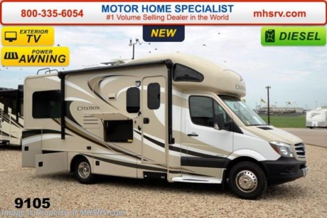 /OR 1/19/15 &lt;a href=&quot;http://www.mhsrv.com/thor-motor-coach/&quot;&gt;&lt;img src=&quot;http://www.mhsrv.com/images/sold-thor.jpg&quot; width=&quot;383&quot; height=&quot;141&quot; border=&quot;0&quot; /&gt;&lt;/a&gt;
Receive a $2,000 VISA Gift Card with purchase from Motor Home Specialist while supplies last. Family Owned &amp; Operated and the #1 Volume Selling Motor Home Dealer in the World as well as the #1 Thor Motor Coach Dealer in the World.  MSRP $114,265. New 2015 Thor Motor Coach Chateau Citation Sprinter Diesel. Model 24ST. This RV measures approximately 25ft. 9in. in length &amp; features a slide-out room, frameless windows and 2 beds. Optional equipment includes the beautiful HD-Max exterior, LCD TV in bedroom, wood dash applique, 12V attic fan, exterior TV &amp; second auxiliary battery. The all new 2015 Chateau Citation Sprinter also features a turbo diesel engine, AM/FM/CD, power windows &amp; locks, keyless entry &amp; much more. For additional coach information, brochures, window sticker, videos, photos, Chateau reviews &amp; testimonials as well as additional information about Motor Home Specialist and our manufacturers please visit us at MHSRV .com or call 800-335-6054. At Motor Home Specialist we DO NOT charge any prep or orientation fees like you will find at other dealerships. All sale prices include a 200 point inspection, interior &amp; exterior wash &amp; detail of vehicle, a thorough coach orientation with an MHS technician, an RV Starter&#39;s kit, a nights stay in our delivery park featuring landscaped and covered pads with full hook-ups and much more. WHY PAY MORE?... WHY SETTLE FOR LESS?