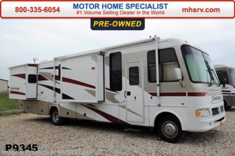 /TX 8/5/14 &lt;a href=&quot;http://www.mhsrv.com/thor-motor-coach/&quot;&gt;&lt;img src=&quot;http://www.mhsrv.com/images/sold-thor.jpg&quot; width=&quot;383&quot; height=&quot;141&quot; border=&quot;0&quot;/&gt;&lt;/a&gt; Used Damon RV for Sale- 2006 Damon Challenger 355F with 3 slides and 41,033 miles. This RV is approximately 36 feet in length with a Ford Triton V10 engine, Ford chassis, power mirrors with heat, 5.5KW Onan generator with 394 hours, patio awning, slide-out room toppers, pass-thru storage, 5K lb. hitch, automatic hydraulic leveling system, day/night shades, 2 ducted roof A/Cs and 2 TVs. For additional information and photos please visit Motor Home Specialist at www.MHSRV .com or call 800-335-6054.