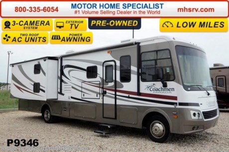 /AR 8/25/14 &lt;a href=&quot;http://www.mhsrv.com/coachmen-rv/&quot;&gt;&lt;img src=&quot;http://www.mhsrv.com/images/sold-coachmen.jpg&quot; width=&quot;383&quot; height=&quot;141&quot; border=&quot;0&quot;/&gt;&lt;/a&gt; Used Coachmen RV for Sale- 2013 Coachmen Mirada 34BH with 2 slides and 6,341 miles. This bunk house RV is approximately 33 feet in length with a Ford Triton V10 engine, Ford chassis, power mirrors with heat, 5.5KW Onan generator, power patio awning, slide-out room toppers, pass-thru storage, exterior shower, exterior entertainment center, 5K lb. hitch, automatic hydraulic leveling system, 3 cam monitoring system, workstation behind passenger seat, solid surface counters, all in 1 bath, 2 ducted roof A/Cs and 5 LCD TVs including 2 in the bunk area. For additional information and photos please visit Motor Home Specialist at www.MHSRV .com or call 800-335-6054.