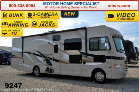 &lt;a href=&quot;http://www.mhsrv.com/thor-motor-coach/&quot;&gt;&lt;img src=&quot;http://www.mhsrv.com/images/sold-thor.jpg&quot; width=&quot;383&quot; height=&quot;141&quot; border=&quot;0&quot;/&gt;&lt;/a&gt;  &lt;/param&gt;&lt;embed src=&quot;http://www.youtube.com/v/fBpsq4hH-Ws?version=3&amp;amp;hl=en_US&quot; type=&quot;application/x-shockwave-flash&quot; width=&quot;400&quot; height=&quot;300&quot; allowscriptaccess=&quot;always&quot; allowfullscreen=&quot;true&quot;&gt;&lt;/embed&gt;&lt;/object&gt; MSRP $112,166. New 2015 Thor Motor Coach A.C.E. Model EVO 30.2 Bunk Model with a full wall slide. The A.C.E. is the class A &amp; C Evolution. It Combines many of the most popular features of a class A motor home and a class C motor home to make something truly unique to the RV industry. This unit measures approximately 31 feet 4 inches in length. Optional equipment includes beautiful HD-Max exterior, exterior entertainment center, TV &amp; DVD player in bedroom, (2) LCD TV&#39;s w/DVD player in bunk beds, (2) 12V attic fans, second auxiliary battery and a 15.0 BUT A/C IPO 13.5 BTU. The A.C.E. also features a Ford Triton V-10 engine, frameless windows, power charging station, drop down overhead bunk, power side mirrors with integrated side view cameras, hydraulic leveling jacks, a mud-room, exterior mega-storage, roof ladder, 4000 Onan Micro-Quiet generator, electric patio awning with integrated LED lights, AM/FM/CD, reclining swivel leatherette captain&#39;s chairs, stainless steel wheel liners, hitch, booth dinette, systems control center, valve stem extenders, refrigerator, microwave, water heater, one-piece windshield with &quot;20/20 vision&quot; front cap that helps eliminate heat and sunlight from getting into the drivers vision, floor level cockpit window for better visibility while turning, a &quot;below floor&quot; furnace and water heater helping keep the noise to an absolute minimum and the exhaust away from the kids and pets, cockpit mirrors, slide-out workstation in the dash and much more.  For additional coach information, brochures, window sticker, videos, photos, A.C.E. reviews &amp; testimonials as well as additional information about Motor Home Specialist and our manufacturers please visit us at MHSRV .com or call 800-335-6054. At Motor Home Specialist we DO NOT charge any prep or orientation fees like you will find at other dealerships. All sale prices include a 200 point inspection, interior &amp; exterior wash &amp; detail of vehicle, a thorough coach orientation with an MHS technician, an RV Starter&#39;s kit, a nights stay in our delivery park featuring landscaped and covered pads with full hook-ups and much more. WHY PAY MORE?... WHY SETTLE FOR LESS?