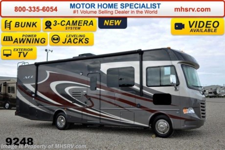 /CA 4/8/15 &lt;a href=&quot;http://www.mhsrv.com/thor-motor-coach/&quot;&gt;&lt;img src=&quot;http://www.mhsrv.com/images/sold-thor.jpg&quot; width=&quot;383&quot; height=&quot;141&quot; border=&quot;0&quot;/&gt;&lt;/a&gt;
World&#39;s RV Show Priced! Now through April 25th.  Receive a $1,000 VISA Gift Card with purchase from Motor Home Specialist while supplies last.  Family Owned &amp; Operated and the #1 Volume Selling Motor Home Dealer in the World as well as the #1 Thor Motor Coach in the World. &lt;object width=&quot;400&quot; height=&quot;300&quot;&gt;&lt;param name=&quot;movie&quot; value=&quot;http://www.youtube.com/v/fBpsq4hH-Ws?version=3&amp;amp;hl=en_US&quot;&gt;&lt;/param&gt;&lt;param name=&quot;allowFullScreen&quot; value=&quot;true&quot;&gt;&lt;/param&gt;&lt;param name=&quot;allowscriptaccess&quot; value=&quot;always&quot;&gt;&lt;/param&gt;&lt;embed src=&quot;http://www.youtube.com/v/fBpsq4hH-Ws?version=3&amp;amp;hl=en_US&quot; type=&quot;application/x-shockwave-flash&quot; width=&quot;400&quot; height=&quot;300&quot; allowscriptaccess=&quot;always&quot; allowfullscreen=&quot;true&quot;&gt;&lt;/embed&gt;&lt;/object&gt; MSRP $121,541. New 2015 Thor Motor Coach A.C.E. Model EVO 30.2 bunk model with a full wall slide-out room. The A.C.E. is the class A &amp; C Evolution. It Combines many of the most popular features of a class A motor home and a class C motor home to make something truly unique to the RV industry. This unit measures approximately 31 feet 4 inches in length. Optional equipment includes beautiful full body paint exterior, exterior entertainment center, TV &amp; DVD player in bedroom, (2) TVs with DVD player in bunk beds, upgraded 15.0 BTU ducted roof A/C unit, second auxiliary battery and (2) 12V attic fans. The A.C.E. also features a Ford Triton V-10 engine, large LCD TV, frameless windows, drop down overhead bunk, power side mirrors with integrated side view cameras, hydraulic leveling jacks, a mud-room, exterior mega-storage, roof ladder, 4000 Onan Micro-Quiet generator, electric patio awning with integrated LED lights, AM/FM/CD, reclining swivel leatherette captain&#39;s chairs, stainless steel wheel liners, hitch, booth dinette, systems control center, valve stem extenders, refrigerator, microwave, water heater, one-piece windshield with &quot;20/20 vision&quot; front cap that helps eliminate heat and sunlight from getting into the drivers vision, floor level cockpit window for better visibility while turning, a &quot;below floor&quot; furnace and water heater helping keep the noise to an absolute minimum and the exhaust away from the kids and pets, cockpit mirrors, slide-out workstation in the dash and much more.  For additional coach information, brochures, window sticker, videos, photos, A.C.E. reviews &amp; testimonials as well as additional information about Motor Home Specialist and our manufacturers please visit us at MHSRV .com or call 800-335-6054. At Motor Home Specialist we DO NOT charge any prep or orientation fees like you will find at other dealerships. All sale prices include a 200 point inspection, interior &amp; exterior wash &amp; detail of vehicle, a thorough coach orientation with an MHS technician, an RV Starter&#39;s kit, a nights stay in our delivery park featuring landscaped and covered pads with full hook-ups and much more. WHY PAY MORE?... WHY SETTLE FOR LESS?