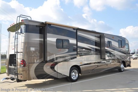 &lt;a href=&quot;http://www.mhsrv.com/inventory_mfg.asp?brand_id=113&quot;&gt;&lt;img src=&quot;http://www.mhsrv.com/images/sold-coachmen.jpg&quot; width=&quot;383&quot; height=&quot;141&quot; border=&quot;0&quot; /&gt;&lt;/a&gt;
Texas RV Sales - Sold 12/23/09 - New 2010 Pathfinder Diesel Pusher W/4 Slides, Model 386QS, This diesel pusher RV measures approximately 40&#39; in length. 340 HP Cummins diesel, Allison 6-speed automatic transmission, Freightliner chassis &amp; Factory Aluminum Wheel Upgrade. 