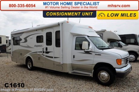 /TX 7/14 &lt;a href=&quot;http://www.mhsrv.com/winnebago-rvs/&quot;&gt;&lt;img src=&quot;http://www.mhsrv.com/images/sold-winnebago.jpg&quot; width=&quot;383&quot; height=&quot;141&quot; border=&quot;0&quot;/&gt;&lt;/a&gt; **Consignment** Used Winnebago RV for Sale- 2008 Winnebago Aspect WF726A with slide and 24,204 miles. This RV is approximately 26 feet in length with a Ford engine, Ford chassis, power mirrors with heat, power windows and locks, 4KW Onan generator with 106 hours, patio awning, slide-out room toppers, gas/electric water heater, exterior shower, 5K lb. hitch, back up camera, exterior entertainment center, ducted A/C and LCD TV. For additional information and photos please visit Motor Home Specialist at www.MHSRV .com or call 800-335-6054.