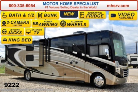/MS 12/29 &lt;a href=&quot;http://www.mhsrv.com/thor-motor-coach/&quot;&gt;&lt;img src=&quot;http://www.mhsrv.com/images/sold-thor.jpg&quot; width=&quot;383&quot; height=&quot;141&quot; border=&quot;0&quot;/&gt;&lt;/a&gt;
Receive a $2,000 VISA Gift Card with purchase from Motor Home Specialist while supplies last.  MHSRV is donating $1,000 to Cook Children&#39;s Hospital for every new RV sold in the month of December, 2014 helping surpass our 3rd annual goal total of over 1/2 million dollars! &lt;object width=&quot;400&quot; height=&quot;300&quot;&gt;&lt;param name=&quot;movie&quot; value=&quot;//www.youtube.com/v/bN591K_alkM?hl=en_US&amp;amp;version=3&quot;&gt;&lt;/param&gt;&lt;param name=&quot;allowFullScreen&quot; value=&quot;true&quot;&gt;&lt;/param&gt;&lt;param name=&quot;allowscriptaccess&quot; value=&quot;always&quot;&gt;&lt;/param&gt;&lt;embed src=&quot;//www.youtube.com/v/bN591K_alkM?hl=en_US&amp;amp;version=3&quot; type=&quot;application/x-shockwave-flash&quot; width=&quot;400&quot; height=&quot;300&quot; allowscriptaccess=&quot;always&quot; allowfullscreen=&quot;true&quot;&gt;&lt;/embed&gt;&lt;/object&gt;  #1 Volume Selling Motor Home Dealer in the World. Call 800-335-6054 or visit MHSRV .com for our Upfront &amp; Everyday Low Sale Prices!  MSRP $172,389. The new 2015 Thor Motor Coach Challenger features frameless windows, Flexsteel driver and passenger&#39;s chairs, detachable shore cord, 100 gallon fresh water tank, exterior speakers, LED lighting, beautiful decor, Whirlpool microwave, residential refrigerator, 1800 Watt inverter and a bedroom TV. This luxury RV measures approximately 38 feet 1 inch in length and features (3) slide-out rooms, bath &amp; 1/2, bunk beds that converts to sofa &amp; closet, fireplace, king bed and a 40&quot; LED TV with sound bar! Optional equipment includes the beautiful full body paint exterior, frameless dual pane windows, electric overhead Hide-Away Bunk and a 3-burner range with oven.  The 2015 Thor Motor Coach Challenger also features one of the most impressive lists of standard equipment in the RV industry including a Ford Triton V-10 engine, 5-speed automatic transmission, 22-Series ford chassis with aluminum wheels, fully automatic hydraulic leveling system, electric patio awning with LED lighting, side hinged baggage doors, exterior entertainment package, iPod docking station, DVD, LCD TVs, day/night shades, solid surface kitchen counter, dual roof A/C units, 5500 Onan generator, gas/electric water heater, heated and enclosed holding tanks and much more. For additional coach information, brochure, window sticker, videos, photos, reviews &amp; testimonials please visit Motor Home Specialist at MHSRV .com or call 800-335-6054. At MHS we DO NOT charge any prep or orientation fees like you will find at other dealerships. All sale prices include a 200 point inspection, interior &amp; exterior wash &amp; detail of vehicle, a thorough coach orientation with an MHS technician, an RV Starter&#39;s kit, a nights stay in our delivery park featuring landscaped and covered pads with full hook-ups and much more. WHY PAY MORE?... WHY SETTLE FOR LESS? &lt;object width=&quot;400&quot; height=&quot;300&quot;&gt;&lt;param name=&quot;movie&quot; value=&quot;//www.youtube.com/v/VZXdH99Xe00?hl=en_US&amp;amp;version=3&quot;&gt;&lt;/param&gt;&lt;param name=&quot;allowFullScreen&quot; value=&quot;true&quot;&gt;&lt;/param&gt;&lt;param name=&quot;allowscriptaccess&quot; value=&quot;always&quot;&gt;&lt;/param&gt;&lt;embed src=&quot;//www.youtube.com/v/VZXdH99Xe00?hl=en_US&amp;amp;version=3&quot; type=&quot;application/x-shockwave-flash&quot; width=&quot;400&quot; height=&quot;300&quot; allowscriptaccess=&quot;always&quot; allowfullscreen=&quot;true&quot;&gt;&lt;/embed&gt;&lt;/object&gt;