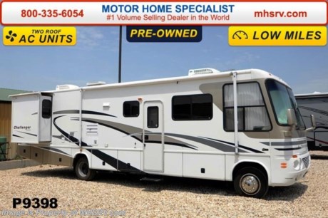 /TX 8/5/14 &lt;a href=&quot;http://www.mhsrv.com/thor-motor-coach/&quot;&gt;&lt;img src=&quot;http://www.mhsrv.com/images/sold-thor.jpg&quot; width=&quot;383&quot; height=&quot;141&quot; border=&quot;0&quot;/&gt;&lt;/a&gt; Used Damon RV for Sale-  2005 Damon Challenger 353W with 2 slides and 23,395 miles. This RV is approximately 35 feet in length with a Vortec 8100 Chevrolet engine, Workhorse chassis, power mirrors with heat, 5.5 KW Onan generator with 272 hours, patio awning, slide-out room toppers, pass-thru storage, exterior shower, hydraulic leveling system, back up camera, 5K lb. hitch, back up camera, dual pane windows, convection microwave, all in 1 bath, 2 ducted roof A/Cs and 2 TVs. For additional information and photos please visit Motor Home Specialist at www.MHSRV .com or call 800-335-6054. 
