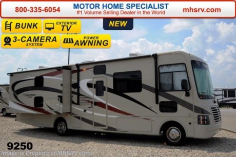 /TX 1/19/15 &lt;a href=&quot;http://www.mhsrv.com/coachmen-rv/&quot;&gt;&lt;img src=&quot;http://www.mhsrv.com/images/sold-coachmen.jpg&quot; width=&quot;383&quot; height=&quot;141&quot; border=&quot;0&quot; /&gt;&lt;/a&gt;
Receive a $1,000 VISA Gift Card with purchase from Motor Home Specialist &amp; (2) 24 inch LED TVs with DVD players for the bunks while supplies last. MHSRV is donating $1,000 to Cook Children&#39;s Hospital for every new RV sold in the month of December, 2014 helping surpass our 3rd annual goal total of over 1/2 million dollars! Family Owned &amp; Operated and the #1 Volume Selling Motor Home Dealer in the World as well as the #1 Coachmen Dealer in the World.  &lt;object width=&quot;400&quot; height=&quot;300&quot;&gt;&lt;param name=&quot;movie&quot; value=&quot;//www.youtube.com/v/b3NiSti3EzA?hl=en_US&amp;amp;version=3&quot;&gt;&lt;/param&gt;&lt;param name=&quot;allowFullScreen&quot; value=&quot;true&quot;&gt;&lt;/param&gt;&lt;param name=&quot;allowscriptaccess&quot; value=&quot;always&quot;&gt;&lt;/param&gt;&lt;embed src=&quot;//www.youtube.com/v/b3NiSti3EzA?hl=en_US&amp;amp;version=3&quot; type=&quot;application/x-shockwave-flash&quot; width=&quot;400&quot; height=&quot;300&quot; allowscriptaccess=&quot;always&quot; allowfullscreen=&quot;true&quot;&gt;&lt;/embed&gt;&lt;/object&gt; MSRP $117,162. The All New 2015 Coachmen Pursuit 33BHP. This all new Class A bunk house motor home has 2 slide-outs, is approximately 33 feet in length and is powered by a Ford V-10 engine, Ford chassis. Options include the Tan Color Glass exterior graphics, bedroom TV, side cameras, frameless windows, power heated mirrors, automatic leveling, 5.5KW Onan generator, 50 Amp service, 2nd A/C, an exterior TV and the beautiful Cognac Maple wood package. Each Pursuit comes standard with a power drop down overhead bunk, pull out pantry, mud room, large flat panel TV, oversized exterior compartments, reclining/swivel pilot seats, pet feeding center, double bowl kitchen sink,  3 burner range, power bath vent, coach command center, back up monitor, power entrance step, power patio awning, 5,000 pound hitch with 7 way plug, rear ladder and much more. For additional coach information, brochures, window sticker, videos, photos, Pursuit reviews &amp; testimonials as well as additional information about Motor Home Specialist and our manufacturers please visit us at MHSRV .com or call 800-335-6054. At Motor Home Specialist we DO NOT charge any prep or orientation fees like you will find at other dealerships. All sale prices include a 200 point inspection, interior &amp; exterior wash &amp; detail of vehicle, a thorough coach orientation with an MHS technician, an RV Starter&#39;s kit, a nights stay in our delivery park featuring landscaped and covered pads with full hook-ups and much more. WHY PAY MORE?... WHY SETTLE FOR LESS?