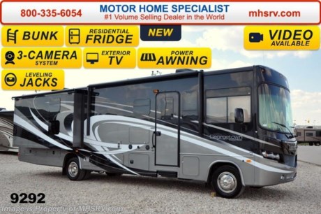 /TX 6/25/15 SOLD
Family Owned &amp; Operated and the #1 Volume Selling Motor Home Dealer in the World as well as the #1 Georgetown Dealer in the World. &lt;object width=&quot;400&quot; height=&quot;300&quot;&gt;&lt;param name=&quot;movie&quot; value=&quot;//www.youtube.com/v/4W3Jg2VApZo?hl=en_US&amp;amp;version=3&quot;&gt;&lt;/param&gt;&lt;param name=&quot;allowFullScreen&quot; value=&quot;true&quot;&gt;&lt;/param&gt;&lt;param name=&quot;allowscriptaccess&quot; value=&quot;always&quot;&gt;&lt;/param&gt;&lt;embed src=&quot;//www.youtube.com/v/4W3Jg2VApZo?hl=en_US&amp;amp;version=3&quot; type=&quot;application/x-shockwave-flash&quot; width=&quot;400&quot; height=&quot;300&quot; allowscriptaccess=&quot;always&quot; allowfullscreen=&quot;true&quot;&gt;&lt;/embed&gt;&lt;/object&gt; MSRP $146,748. New 2015 Forest River Georgetown: Model 351DS. This Bunk House RV measures approximately 35 feet 9 inches in length &amp; features 2 slide-out rooms. Optional equipment includes the Espresso full body paint package, electric awning and frameless windows. Additional options includes the front drop down overhead bunk, stainless steel package featuring a residential refrigerator, stainless steel microwave and stainless steel oven. You will also find an exterior entertainment center, 13.5 BTU A/C with heat strips (Rear),15.0 BTU A/C with heat strips (Front), convection/microwave with oven, auto transfer switch, Fantastic Fan, exterior cargo tray, DVD players in bunk house and home theater system. The all new Forest River Georgetown also features a Ford Triton V-10 engine, deluxe solid surface kitchen countertops, Arctic Pack w/ Enclosed Tanks, Automatic Leveling Jacks, &amp; much more. For additional coach information, brochures, window sticker, videos, photos, Georgetown reviews &amp; testimonials as well as additional information about Motor Home Specialist and our manufacturers please visit us at MHSRV .com or call 800-335-6054. At Motor Home Specialist we DO NOT charge any prep or orientation fees like you will find at other dealerships. All sale prices include a 200 point inspection, interior &amp; exterior wash &amp; detail of vehicle, a thorough coach orientation with an MHS technician, an RV Starter&#39;s kit, a nights stay in our delivery park featuring landscaped and covered pads with full hook-ups and much more. WHY PAY MORE?... WHY SETTLE FOR LESS?  &lt;object width=&quot;400&quot; height=&quot;300&quot;&gt;&lt;param name=&quot;movie&quot; value=&quot;http://www.youtube.com/v/Pu7wgPgva2o?version=3&amp;amp;hl=en_US&quot;&gt;&lt;/param&gt;&lt;param name=&quot;allowFullScreen&quot; value=&quot;true&quot;&gt;&lt;/param&gt;&lt;param name=&quot;allowscriptaccess&quot; value=&quot;always&quot;&gt;&lt;/param&gt;&lt;embed src=&quot;http://www.youtube.com/v/Pu7wgPgva2o?version=3&amp;amp;hl=en_US&quot; type=&quot;application/x-shockwave-flash&quot; width=&quot;400&quot; height=&quot;300&quot; allowscriptaccess=&quot;always&quot; allowfullscreen=&quot;true&quot;&gt;&lt;/embed&gt;&lt;/object&gt;