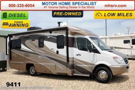 /TX 7/14/14 &lt;a href=&quot;http://www.mhsrv.com/winnebago-rvs/&quot;&gt;&lt;img src=&quot;http://www.mhsrv.com/images/sold-winnebago.jpg&quot; width=&quot;383&quot; height=&quot;141&quot; border=&quot;0&quot; /&gt;&lt;/a&gt; Used Winnebago RV for Sale- 2012 Winnebago View 24G with 2 slides and 7,760 miles. This RV is approximately 24 feet in length with a Mercedes diesel engine, Sprinter chassis, power mirrors, 3.2 KW Onan generator, power patio awning, slide-out room toppers, gas/electric water heater, clear front paint mask, exterior shower, 5K lb. hitch, fiberglass roof, back up camera, ducted A/C, 2 LCD TVs, convection microwave, fridge, all in 1 bath and much more. For additional information and photos please visit Motor Home Specialist at www.MHSRV .com or call 800-335-6054.
