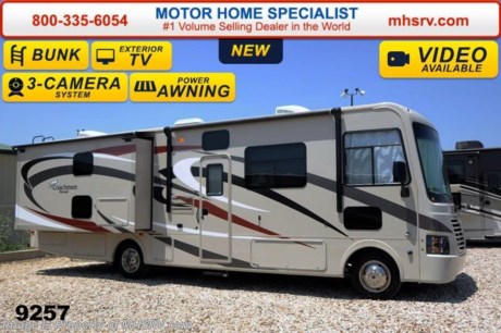 /WA 2/9/15 &lt;a href=&quot;http://www.mhsrv.com/coachmen-rv/&quot;&gt;&lt;img src=&quot;http://www.mhsrv.com/images/sold-coachmen.jpg&quot; width=&quot;383&quot; height=&quot;141&quot; border=&quot;0&quot;/&gt;&lt;/a&gt;
Receive a $1,000 VISA Gift Card with purchase from Motor Home Specialist &amp; (2) 24 inch LED TVs with DVD players for the bunks. Offer ends Feb. 28th, 2015. Family Owned &amp; Operated and the #1 Volume Selling Motor Home Dealer in the World as well as the #1 Coachmen Dealer in the World.  &lt;object width=&quot;400&quot; height=&quot;300&quot;&gt;&lt;param name=&quot;movie&quot; value=&quot;//www.youtube.com/v/b3NiSti3EzA?hl=en_US&amp;amp;version=3&quot;&gt;&lt;/param&gt;&lt;param name=&quot;allowFullScreen&quot; value=&quot;true&quot;&gt;&lt;/param&gt;&lt;param name=&quot;allowscriptaccess&quot; value=&quot;always&quot;&gt;&lt;/param&gt;&lt;embed src=&quot;//www.youtube.com/v/b3NiSti3EzA?hl=en_US&amp;amp;version=3&quot; type=&quot;application/x-shockwave-flash&quot; width=&quot;400&quot; height=&quot;300&quot; allowscriptaccess=&quot;always&quot; allowfullscreen=&quot;true&quot;&gt;&lt;/embed&gt;&lt;/object&gt; MSRP $117,162. The All New 2015 Coachmen Pursuit 33BHP. This all new Class A bunk house motor home has 2 slide-outs, is approximately 33 feet in length and is powered by a Ford V-10 engine, Ford chassis. Options include the Tan Color Glass exterior graphics, bedroom TV, side cameras, frameless windows, power heated mirrors, automatic leveling, 5.5KW Onan generator, 50 Amp service, 2nd A/C, an exterior TV and the beautiful Cognac Maple wood package. Each Pursuit comes standard with a power drop down overhead bunk, pull out pantry, mud room, large flat panel TV, oversized exterior compartments, reclining/swivel pilot seats, pet feeding center, double bowl kitchen sink,  3 burner range, power bath vent, coach command center, back up monitor, power entrance step, power patio awning, 5,000 pound hitch with 7 way plug, rear ladder and much more. For additional coach information, brochures, window sticker, videos, photos, Pursuit reviews &amp; testimonials as well as additional information about Motor Home Specialist and our manufacturers please visit us at MHSRV .com or call 800-335-6054. At Motor Home Specialist we DO NOT charge any prep or orientation fees like you will find at other dealerships. All sale prices include a 200 point inspection, interior &amp; exterior wash &amp; detail of vehicle, a thorough coach orientation with an MHS technician, an RV Starter&#39;s kit, a nights stay in our delivery park featuring landscaped and covered pads with full hook-ups and much more. WHY PAY MORE?... WHY SETTLE FOR LESS?