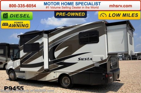 /TX 8/25/14 &lt;a href=&quot;http://www.mhsrv.com/thor-motor-coach/&quot;&gt;&lt;img src=&quot;http://www.mhsrv.com/images/sold-thor.jpg&quot; width=&quot;383&quot; height=&quot;141&quot; border=&quot;0&quot;/&gt;&lt;/a&gt; Used Thor Motor Coach RV for Sale- 2013 Thor Motor Coach Four Winds Siesta 24SR with 2 slides and 3,868 miles. This features a Mercedes diesel engine, Sprinter chassis, power windows, 3.6KW Onan generator with 11 hours, power patio awning, slide-out room toppers, gas/electric water heater, side swing baggage doors, exterior shower, 5K lb. hitch, back up camera, convection microwave, solid surface counter, all in 1 bath, ducted roof A/C and 2 LCD TVs. For additional information and photos please visit Motor Home Specialist at www.MHSRV .com or call 800-335-6054.