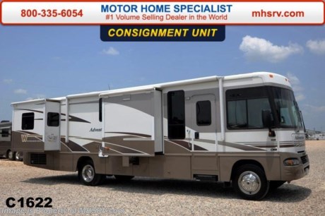/WA 11/24/14 &lt;a href=&quot;http://www.mhsrv.com/winnebago-rvs/&quot;&gt;&lt;img src=&quot;http://www.mhsrv.com/images/sold-winnebago.jpg&quot; width=&quot;383&quot; height=&quot;141&quot; border=&quot;0&quot;/&gt;&lt;/a&gt;
**Consignment** Used Winnebago RV for Sale- 2005 Winnebago Adventurer WPG35A with 3 slides and 62,526 miles. This RV is approximately 35 feet in length with a 8100 Chevrolet engine, Workhorse chassis, power mirrors with heat, power windows, 5.5KW Onan generator, power patio awning, slide-out room toppers, gas/electric water heater, driver&#39;s door, exterior shower, solar panel, fiberglass roof with ladder, 5K lb. hitch, hydraulic leveling system, back up camera, exterior entertainment center, inverter, dual pane windows, convection microwave, solid surface counter, pillow op mattress, surround sound system, A/C system and 2 TVs. For additional information and photos please visit Motor Home Specialist at www.MHSRV .com or call 800-335-6054.