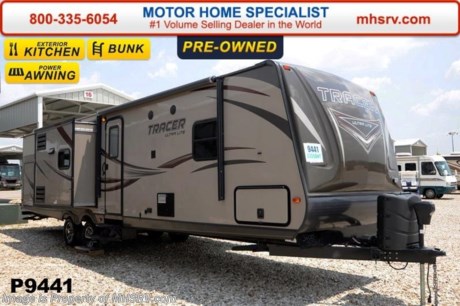 /TX 8/25/14 &lt;a href=&quot;http://www.mhsrv.com/travel-trailers/&quot;&gt;&lt;img src=&quot;http://www.mhsrv.com/images/sold-traveltrailer.jpg&quot; width=&quot;383&quot; height=&quot;141&quot; border=&quot;0&quot;/&gt;&lt;/a&gt; Used Forest River RV for Sale- 2014 Forest River 3200BHT is approximately 33 feet in length with 3 slides, power patio awning, gas/electric water heater, 50 Amp service, pass-thru storage, aluminum wheels, exterior grill, black tank rinsing system, exterior shower, roof ladder, exterior speakers, 2 leather sofas with sleepers, booth converts to sleeper, night shades, kitchen island, microwave, 3 burner range with oven, sink covers, all in 1 bath, glass door shower, 2 ducted roof A/Cs, bunk beds and an LCD TV. For additional information and photos please visit Motor Home Specialist at www.MHSRV .com or call 800-335-6054.