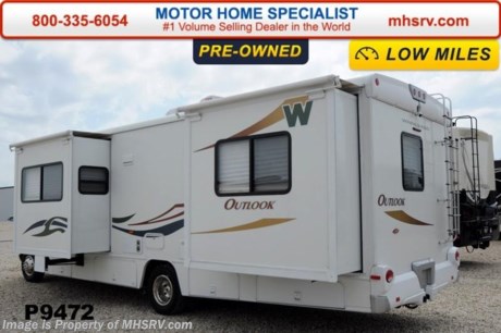 /TX 11/24/14 &lt;a href=&quot;http://www.mhsrv.com/winnebago-rvs/&quot;&gt;&lt;img src=&quot;http://www.mhsrv.com/images/sold-winnebago.jpg&quot; width=&quot;383&quot; height=&quot;141&quot; border=&quot;0&quot;/&gt;&lt;/a&gt;
Used Winnebago RV for Sale- 2007 Winnebago Outlook 329B with 2 slides and 22,540 miles. This is approximately 29 feet in length with a Ford 6.8L engine, Ford 450 chassis, power mirrors with heat, power windows and locks, 4KW Onan generator, patio awning, slide-out room toppers, gas/electric water heater, tank heater, exterior shower, 5K lb. hitch, back up camera, exterior entertainment center, convection microwave, half-time oven, ducted roof A/C and a TV. For additional information and photos please visit Motor Home Specialist at www.MHSRV .com or call 800-335-6054.