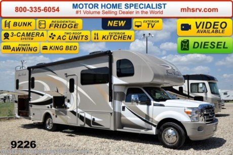 /TX 10/15/14 &lt;a href=&quot;http://www.mhsrv.com/thor-motor-coach/&quot;&gt;&lt;img src=&quot;http://www.mhsrv.com/images/sold-thor.jpg&quot; width=&quot;383&quot; height=&quot;141&quot; border=&quot;0&quot;/&gt;&lt;/a&gt;
Family Owned &amp; Operated and the #1 Volume Selling Motor Home Dealer in the World as well as the #1 Thor Motor Coach Dealer in the World. &lt;object width=&quot;400&quot; height=&quot;300&quot;&gt;&lt;param name=&quot;movie&quot; value=&quot;//www.youtube.com/v/U2vRrY8X8lc?hl=en_US&amp;amp;version=3&quot;&gt;&lt;/param&gt;&lt;param name=&quot;allowFullScreen&quot; value=&quot;true&quot;&gt;&lt;/param&gt;&lt;param name=&quot;allowscriptaccess&quot; value=&quot;always&quot;&gt;&lt;/param&gt;&lt;embed src=&quot;//www.youtube.com/v/U2vRrY8X8lc?hl=en_US&amp;amp;version=3&quot; type=&quot;application/x-shockwave-flash&quot; width=&quot;400&quot; height=&quot;300&quot; allowscriptaccess=&quot;always&quot; allowfullscreen=&quot;true&quot;&gt;&lt;/embed&gt;&lt;/object&gt; MSRP $157,630. 2015 Thor Motor Coach 35SB Super C model motorhome with slide and bunk beds with dual 13&quot; LED TVs &amp; DVD players. This unit is powered by the powerful 300 HP Powerstroke 6.7L diesel engine with 660 lb. ft. of torque. It rides on a Ford F-550 chassis with a 6-speed automatic transmission and boast a big 10,000 lb. hitch, rear pass-thru MEGA-Storage, extreme duty 4 wheel ABS disc brakes and an electronic brake controller integrated into the dash. Options include the beautiful HD-Max exterior, (2) power attic fans, child safety seat tether, 6.0 Onan diesel generator and an exterior kitchen with includes refrigerator, sink and portable gas grill. The Four Winds 35SB is approximately 35 feet 11 inches long and also features a Dream dinette, sofa, exterior entertainment center, dual roof air conditioners, power patio awning, one-touch automatic leveling system, residential refrigerator, over the range microwave, solid surface countertop, touch screen AM/FM/CD/MP3 player, back-up monitor with side view cameras, remote heated exterior mirrors, power windows and locks, leatherette driver &amp; passenger captain&#39;s chairs, fiberglass running boards, soft touch ceilings, heavy duty ball bearing drawer guides, bedroom LED TV, large LED TV in the living area, an 1800-watt power inverter, heated holding tanks and a king sized bed. For additional coach information, brochure, window sticker, videos, photos &amp; reviews &amp; testimonials please visit Motor Home Specialist at MHSRV .com or call 800-335-6054. At MHS we DO NOT charge any prep or orientation fees like you will find at other dealerships. All sale prices include a 200 point inspection, interior &amp; exterior wash &amp; detail of vehicle, a thorough coach orientation with an MHS technician, an RV Starter&#39;s kit, a nights stay in our delivery park featuring landscaped and covered pads with full hook-ups and much more. WHY PAY MORE?... WHY SETTLE FOR LESS? &lt;object width=&quot;400&quot; height=&quot;300&quot;&gt;&lt;param name=&quot;movie&quot; value=&quot;//www.youtube.com/v/VZXdH99Xe00?hl=en_US&amp;amp;version=3&quot;&gt;&lt;/param&gt;&lt;param name=&quot;allowFullScreen&quot; value=&quot;true&quot;&gt;&lt;/param&gt;&lt;param name=&quot;allowscriptaccess&quot; value=&quot;always&quot;&gt;&lt;/param&gt;&lt;embed src=&quot;//www.youtube.com/v/VZXdH99Xe00?hl=en_US&amp;amp;version=3&quot; type=&quot;application/x-shockwave-flash&quot; width=&quot;400&quot; height=&quot;300&quot; allowscriptaccess=&quot;always&quot; allowfullscreen=&quot;true&quot;&gt;&lt;/embed&gt;&lt;/object&gt; 