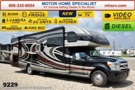 /TX 1/1/15 &lt;a href=&quot;http://www.mhsrv.com/thor-motor-coach/&quot;&gt;&lt;img src=&quot;http://www.mhsrv.com/images/sold-thor.jpg&quot; width=&quot;383&quot; height=&quot;141&quot; border=&quot;0&quot;/&gt;&lt;/a&gt;
Receive a $2,000 VISA Gift Card with purchase from Motor Home Specialist while supplies last. MHSRV is donating $1,000 to Cook Children&#39;s Hospital for every new RV sold in the month of December, 2014 helping surpass our 3rd annual goal total of over 1/2 million dollars! Family Owned &amp; Operated and the #1 Volume Selling Motor Home Dealer in the World as well as the #1 Thor Motor Coach Dealer in the World. &lt;object width=&quot;400&quot; height=&quot;300&quot;&gt;&lt;param name=&quot;movie&quot; value=&quot;//www.youtube.com/v/U2vRrY8X8lc?hl=en_US&amp;amp;version=3&quot;&gt;&lt;/param&gt;&lt;param name=&quot;allowFullScreen&quot; value=&quot;true&quot;&gt;&lt;/param&gt;&lt;param name=&quot;allowscriptaccess&quot; value=&quot;always&quot;&gt;&lt;/param&gt;&lt;embed src=&quot;//www.youtube.com/v/U2vRrY8X8lc?hl=en_US&amp;amp;version=3&quot; type=&quot;application/x-shockwave-flash&quot; width=&quot;400&quot; height=&quot;300&quot; allowscriptaccess=&quot;always&quot; allowfullscreen=&quot;true&quot;&gt;&lt;/embed&gt;&lt;/object&gt; MSRP $167,005. 2015 Thor Motor Coach 35SB Super C model motorhome with slide and bunk beds with dual 13&quot; LED TVs &amp; DVD players. This unit is powered by the powerful 300 HP Powerstroke 6.7L diesel engine with 660 lb. ft. of torque. It rides on a Ford F-550 chassis with a 6-speed automatic transmission and boast a big 10,000 lb. hitch, rear pass-thru MEGA-Storage, extreme duty 4 wheel ABS disc brakes and an electronic brake controller integrated into the dash. Options include the beautiful full body paint exterior, (2) power attic fans, child safety seat tether, 6.0 Onan diesel generator and an exterior kitchen with includes refrigerator, sink and portable gas grill. The Chateau 35SB is approximately 35 feet 11 inches long and also features a Dream dinette, sofa, exterior entertainment center, dual roof air conditioners, power patio awning, one-touch automatic leveling system, residential refrigerator, over the range microwave, solid surface countertop, touch screen AM/FM/CD/MP3 player, back-up monitor with side view cameras, remote heated exterior mirrors, power windows and locks, leatherette driver &amp; passenger captain&#39;s chairs, fiberglass running boards, soft touch ceilings, heavy duty ball bearing drawer guides, bedroom LED TV, large LED TV in the living area, an 1800-watt power inverter, heated holding tanks and a king sized bed. For additional coach information, brochure, window sticker, videos, photos &amp; reviews &amp; testimonials please visit Motor Home Specialist at MHSRV .com or call 800-335-6054. At MHS we DO NOT charge any prep or orientation fees like you will find at other dealerships. All sale prices include a 200 point inspection, interior &amp; exterior wash &amp; detail of vehicle, a thorough coach orientation with an MHS technician, an RV Starter&#39;s kit, a nights stay in our delivery park featuring landscaped and covered pads with full hook-ups and much more. WHY PAY MORE?... WHY SETTLE FOR LESS? &lt;object width=&quot;400&quot; height=&quot;300&quot;&gt;&lt;param name=&quot;movie&quot; value=&quot;//www.youtube.com/v/VZXdH99Xe00?hl=en_US&amp;amp;version=3&quot;&gt;&lt;/param&gt;&lt;param name=&quot;allowFullScreen&quot; value=&quot;true&quot;&gt;&lt;/param&gt;&lt;param name=&quot;allowscriptaccess&quot; value=&quot;always&quot;&gt;&lt;/param&gt;&lt;embed src=&quot;//www.youtube.com/v/VZXdH99Xe00?hl=en_US&amp;amp;version=3&quot; type=&quot;application/x-shockwave-flash&quot; width=&quot;400&quot; height=&quot;300&quot; allowscriptaccess=&quot;always&quot; allowfullscreen=&quot;true&quot;&gt;&lt;/embed&gt;&lt;/object&gt; 