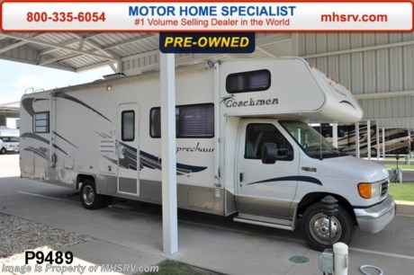 /TX 12/1/14 &lt;a href=&quot;http://www.mhsrv.com/coachmen-rv/&quot;&gt;&lt;img src=&quot;http://www.mhsrv.com/images/sold-coachmen.jpg&quot; width=&quot;383&quot; height=&quot;141&quot; border=&quot;0&quot;/&gt;&lt;/a&gt;
Pre-owned 2004 Coachmen Leprechaun (317KS) with slide out and 91,172 miles. This RV is approximately 31 in length with a 6.8L Ford engine, 4 speed Ford transmission, Ford 450 chassis, 3.6KW Onan gas generator, 3500 lb. hitch, Ride-Rite air assist, power patio awning, ducted roof A/C an LCD TV. For complete details visit Motor Home Specialist at MHSRV .com or 800-335-6054.