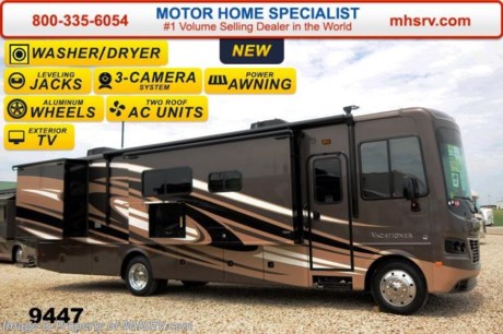 &lt;a href=&quot;http://www.mhsrv.com/holiday-rambler-rv/&quot;&gt;&lt;img src=&quot;http://www.mhsrv.com/images/sold-holidayrambler.jpg&quot; width=&quot;383&quot; height=&quot;141&quot; border=&quot;0&quot;/&gt;&lt;/a&gt;  Receive a $2,000 VISA Gift Card with purchase from Motor Home Specialist while supplies last.  Family Owned &amp; Operated and the #1 Volume Selling Motor Home Dealer in the World. &lt;object width=&quot;400&quot; height=&quot;300&quot;&gt;&lt;param name=&quot;movie&quot; value=&quot;http://www.youtube.com/v/fBpsq4hH-Ws?version=3&amp;amp;hl=en_US&quot;&gt;&lt;/param&gt;&lt;param name=&quot;allowFullScreen&quot; value=&quot;true&quot;&gt;&lt;/param&gt;&lt;param name=&quot;allowscriptaccess&quot; value=&quot;always&quot;&gt;&lt;/param&gt;&lt;embed src=&quot;http://www.youtube.com/v/fBpsq4hH-Ws?version=3&amp;amp;hl=en_US&quot; type=&quot;application/x-shockwave-flash&quot; width=&quot;400&quot; height=&quot;300&quot; allowscriptaccess=&quot;always&quot; allowfullscreen=&quot;true&quot;&gt;&lt;/embed&gt;&lt;/object&gt; MSRP $149,173. New 2015 Holiday Rambler Vacationer Model 36SBT. This Class A motorhome measures approximately 36 ft. 3in. length featuring (3) slide-out rooms, powerful Ford Triton V-10 engine with 362 HP, Ford 22 series chassis, 40 inch LCD TV, LED lighting, 1-piece panoramic windshield, exclusive Dream Easy mattress, automatic leveling system, aluminum wheels and side swing baggage doors. Options include clear front paint mask, washer/dryer, power driver seat, driver/passenger center table, dual dash fans, GPS navigation system, exterior entertainment center, 3 burner range with oven, 4 door refrigerator, central vacuum, DVD player, expandable L-sofa, inverter, neutral loss protection and a heat pump on the living room area A/C. For additional coach information, brochures, window sticker, videos, photos, Vacationer reviews &amp; testimonials as well as additional information about Motor Home Specialist and our manufacturers please visit us at MHSRV .com or call 800-335-6054. At Motor Home Specialist we DO NOT charge any prep or orientation fees like you will find at other dealerships. All sale prices include a 200 point inspection, interior &amp; exterior wash &amp; detail of vehicle, a thorough coach orientation with an MHS technician, an RV Starter&#39;s kit, a nights stay in our delivery park featuring landscaped and covered pads with full hook-ups and much more. WHY PAY MORE?... WHY SETTLE FOR LESS?