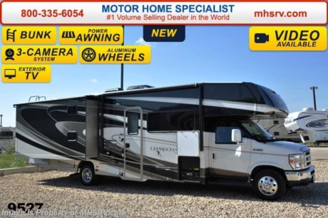 /TX 1/1/15 &lt;a href=&quot;http://www.mhsrv.com/coachmen-rv/&quot;&gt;&lt;img src=&quot;http://www.mhsrv.com/images/sold-coachmen.jpg&quot; width=&quot;383&quot; height=&quot;141&quot; border=&quot;0&quot;/&gt;&lt;/a&gt;
Receive a $2,000 VISA Gift Card with purchase from Motor Home Specialist while supplies last. Family Owned &amp; Operated and the #1 Volume Selling Motor Home Dealer in the World as well as the #1 Coachmen in the World. &lt;object width=&quot;400&quot; height=&quot;300&quot;&gt;&lt;param name=&quot;movie&quot; value=&quot;//www.youtube.com/v/rUwAfncaG3M?version=3&amp;amp;hl=en_US&quot;&gt;&lt;/param&gt;&lt;param name=&quot;allowFullScreen&quot; value=&quot;true&quot;&gt;&lt;/param&gt;&lt;param name=&quot;allowscriptaccess&quot; value=&quot;always&quot;&gt;&lt;/param&gt;&lt;embed src=&quot;//www.youtube.com/v/rUwAfncaG3M?version=3&amp;amp;hl=en_US&quot; type=&quot;application/x-shockwave-flash&quot; width=&quot;400&quot; height=&quot;300&quot; allowscriptaccess=&quot;always&quot; allowfullscreen=&quot;true&quot;&gt;&lt;/embed&gt;&lt;/object&gt;  MSRP $110,790. New 2015 Coachmen Leprechaun Bunk Model. Model 320BHF. This Luxury Class C RV measures approximately 32 feet 11 inches in length. This beautiful RV includes the Anniversary package featuring tinted windows, fiberglass counter tops, rear ladder, upgraded sofa, child safety net and ladder (not available with front entertainment center), 3 camera monitoring system, power awning, 50 gallon freshwater tank, 5K lb. hitch &amp; wire, slide-out awnings, glass shower door, Onan generator, 80&quot; long bed, night shades, roller bearing drawer glides, &amp; Azdel composite sidewalls. Options include beautiful full body paint, molded front cap, spare tire, swivel driver seat, exterior privacy windshield cover, aluminum rims, 15K BTU A/C, air assist suspension, exterior entertainment center, bedroom TV and the entertainment package featuring a large Coach TV/DVD player &amp; two bunk TVs with DVD players. This amazing class C also features the Leprechaun Luxury package including driver &amp; passenger leatherette seat covers, heated and remote mirrors, convection microwave, wood grain dash applique, upgraded Serta mattress, 6 gallon gas/electric water heater, dual coach batteries, cabover &amp; bedroom power roof vents and heated tank pads.  The Coachmen Leprechaun 320BHF RV is powered by a Ford Triton V-10 engine and E-450 Super Duty chassis.  For additional coach information, brochures, window sticker, videos, photos, Leprechaun reviews &amp; testimonials as well as additional information about Motor Home Specialist and our manufacturers please visit us at MHSRV .com or call 800-335-6054. At Motor Home Specialist we DO NOT charge any prep or orientation fees like you will find at other dealerships. All sale prices include a 200 point inspection, interior &amp; exterior wash &amp; detail of vehicle, a thorough coach orientation with an MHS technician, an RV Starter&#39;s kit, a nights stay in our delivery park featuring landscaped and covered pads with full hook-ups and much more. WHY PAY MORE?... WHY SETTLE FOR LESS? &lt;object width=&quot;400&quot; height=&quot;300&quot;&gt;&lt;param name=&quot;movie&quot; value=&quot;http://www.youtube.com/v/fBpsq4hH-Ws?version=3&amp;amp;hl=en_US&quot;&gt;&lt;/param&gt;&lt;param name=&quot;allowFullScreen&quot; value=&quot;true&quot;&gt;&lt;/param&gt;&lt;param name=&quot;allowscriptaccess&quot; value=&quot;always&quot;&gt;&lt;/param&gt;&lt;embed src=&quot;http://www.youtube.com/v/fBpsq4hH-Ws?version=3&amp;amp;hl=en_US&quot; type=&quot;application/x-shockwave-flash&quot; width=&quot;400&quot; height=&quot;300&quot; allowscriptaccess=&quot;always&quot; allowfullscreen=&quot;true&quot;&gt;&lt;/embed&gt;&lt;/object&gt;